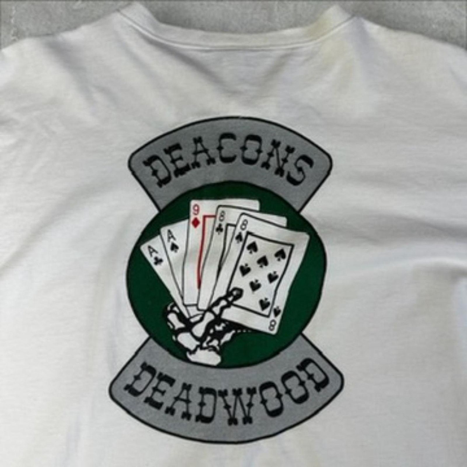 Anvil Vintage Biker Gang Henley Button "Deacons of Deadwood" Tee Size US XL / EU 56 / 4 - 5 Thumbnail