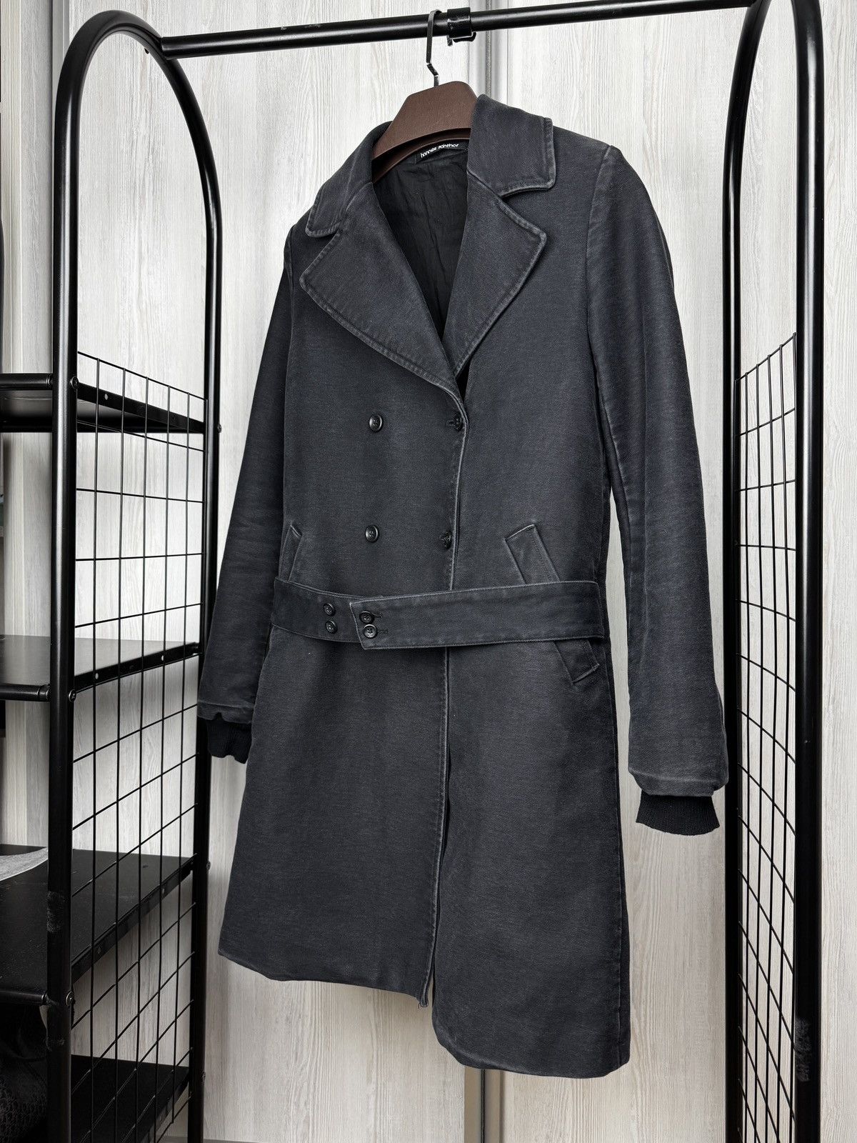 hannes roether hannes roether stone washed belted double-breasted coat sz S Size S / US 4 / IT 40 - 5 Thumbnail