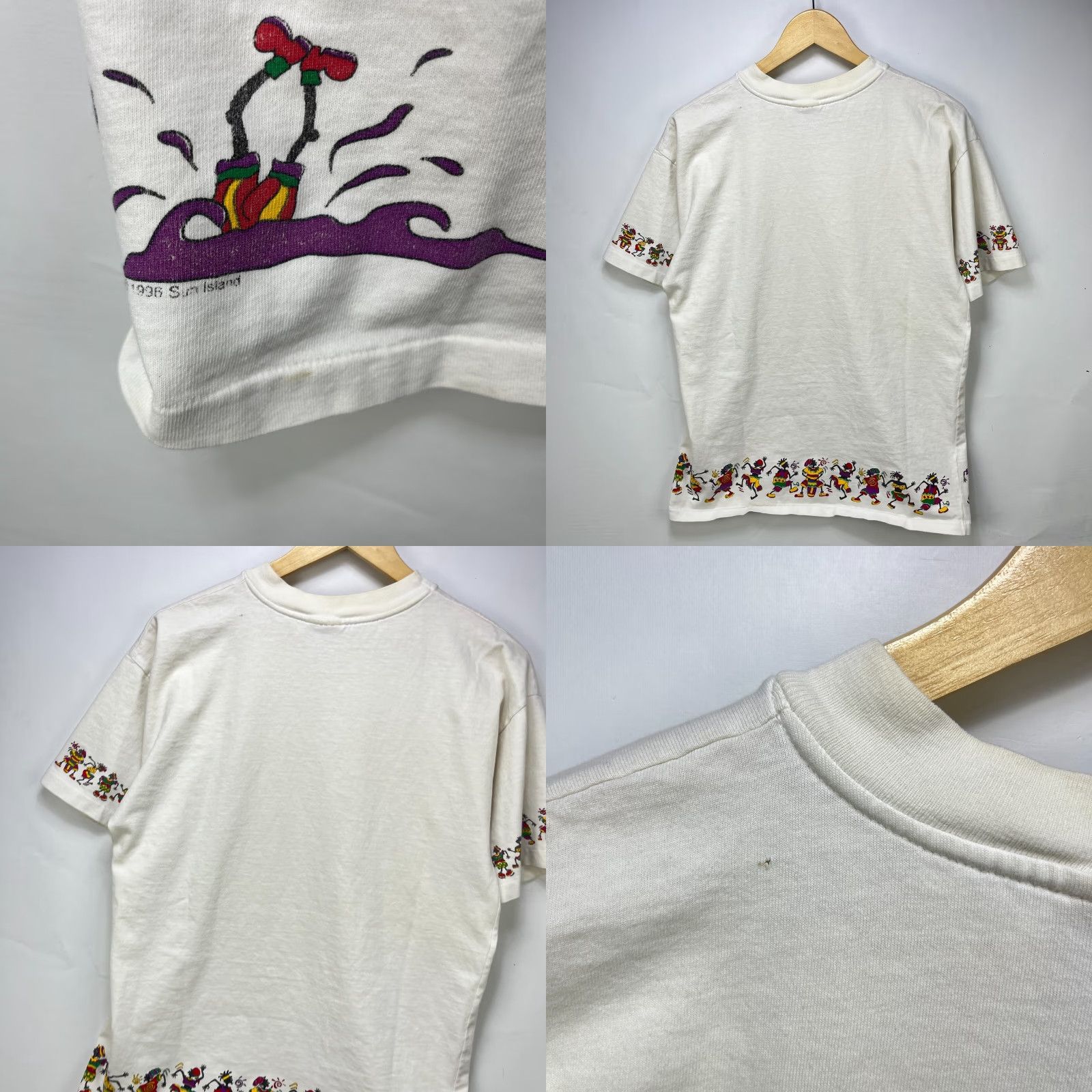 Vintage VINTAGE Jamaica Reggae Jam Rasta Single Stitch T-Shirt L Mens White 90s Size US L / EU 52-54 / 3 - 8 Thumbnail