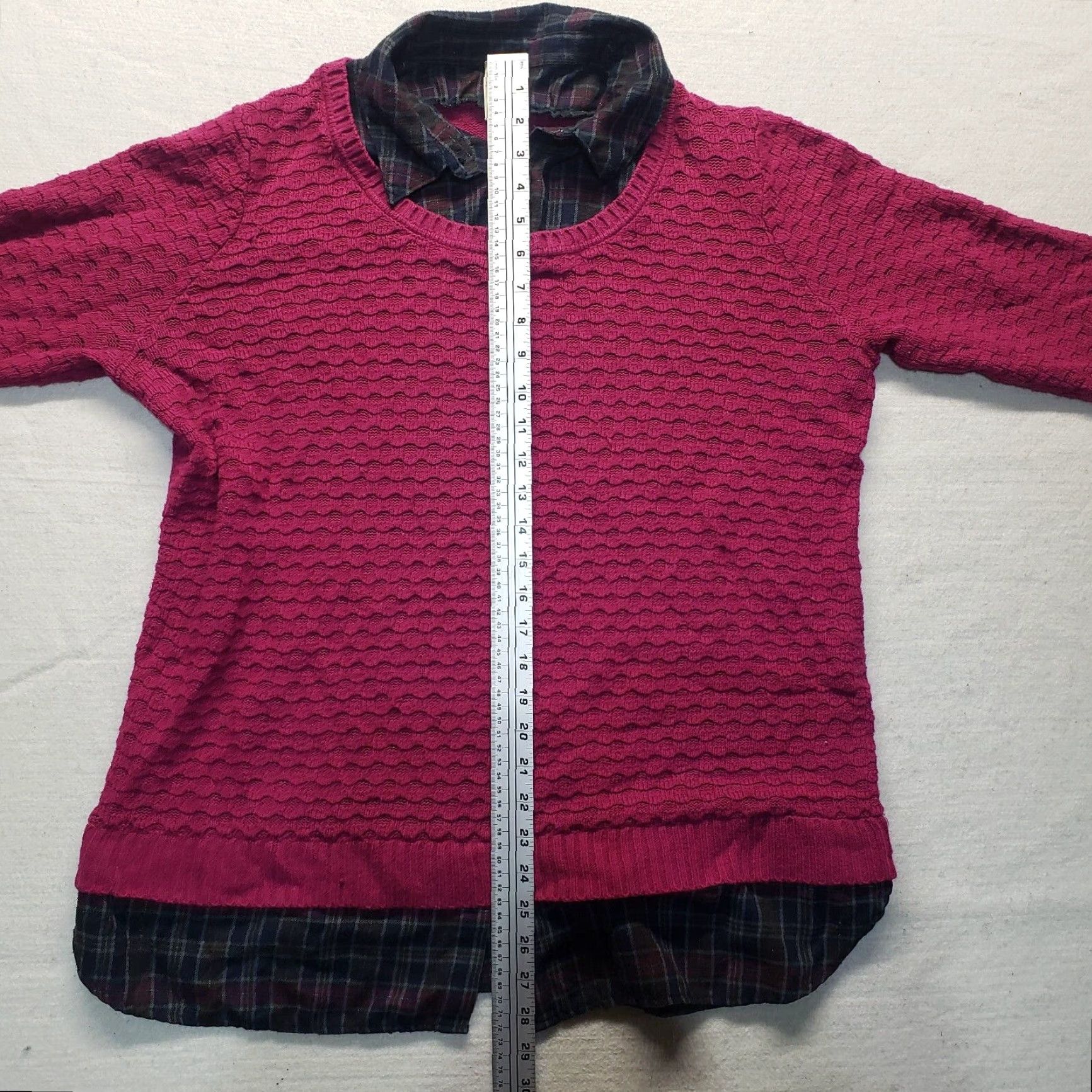 Faded Glory Faded Glory Women's Plus Size 1X Purple Sweater - Lightweight Knit Long Sleeve Pullover Shirt Size XL / US 12-14 / IT 48-50 - 5 Thumbnail