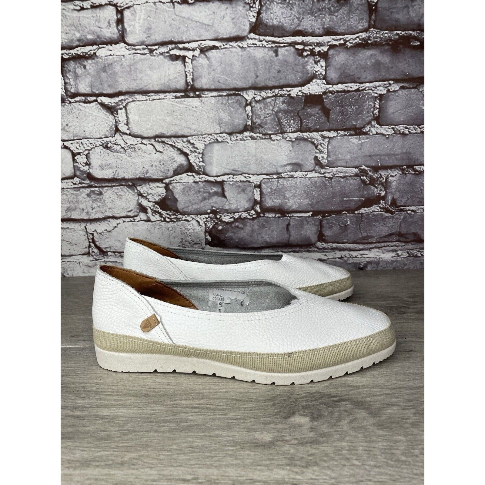Other Verbenas White Leather Loafers Slip On Sneaker Casual Beach Size US 10 / IT 40 - 3 Thumbnail