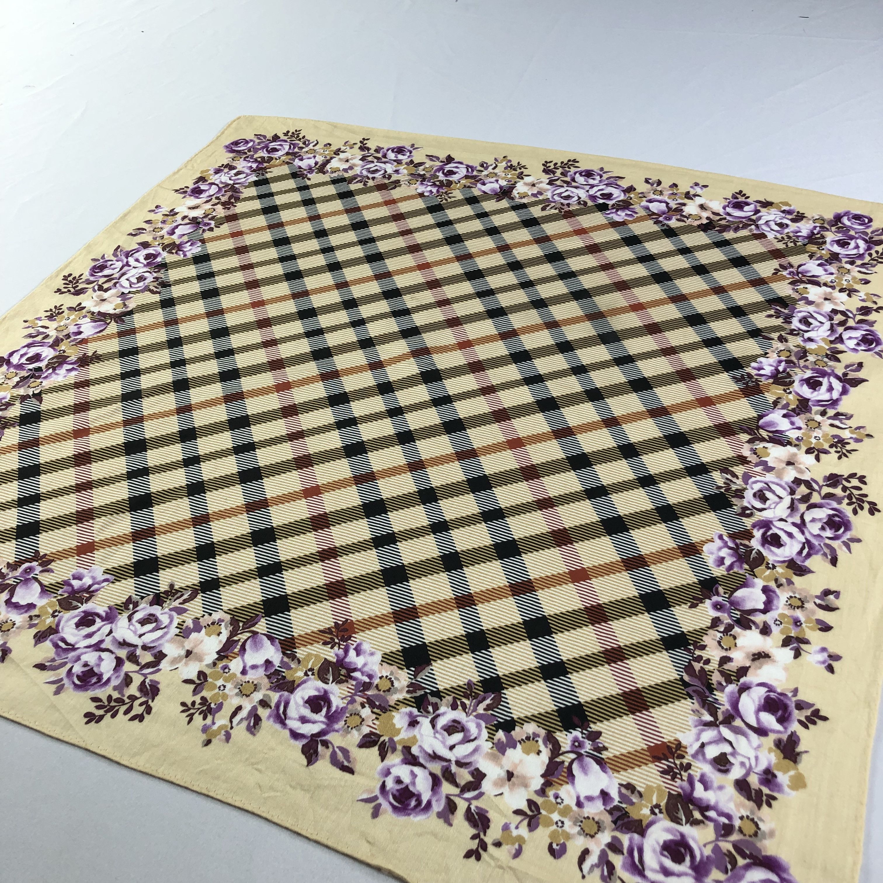 DAKS × Vintage DAKS Floral Handkerchief Neckerchief Bandana H2105 Size ONE SIZE - 3 Thumbnail