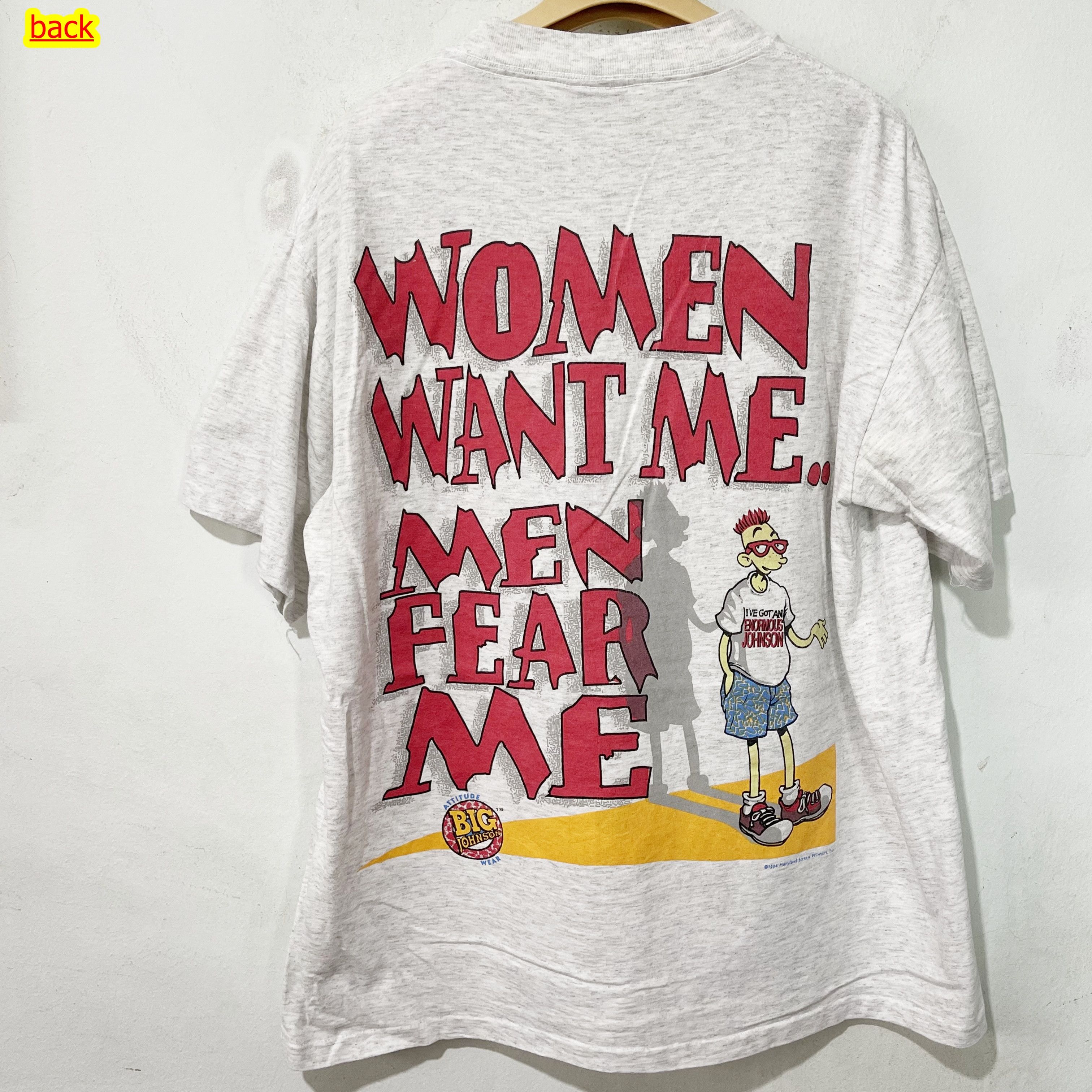 Big John Vintage 1994 Big Johnson "Women Want Me Men Fear Me" Shirt Size US L / EU 52-54 / 3 - 1 Thumbnail
