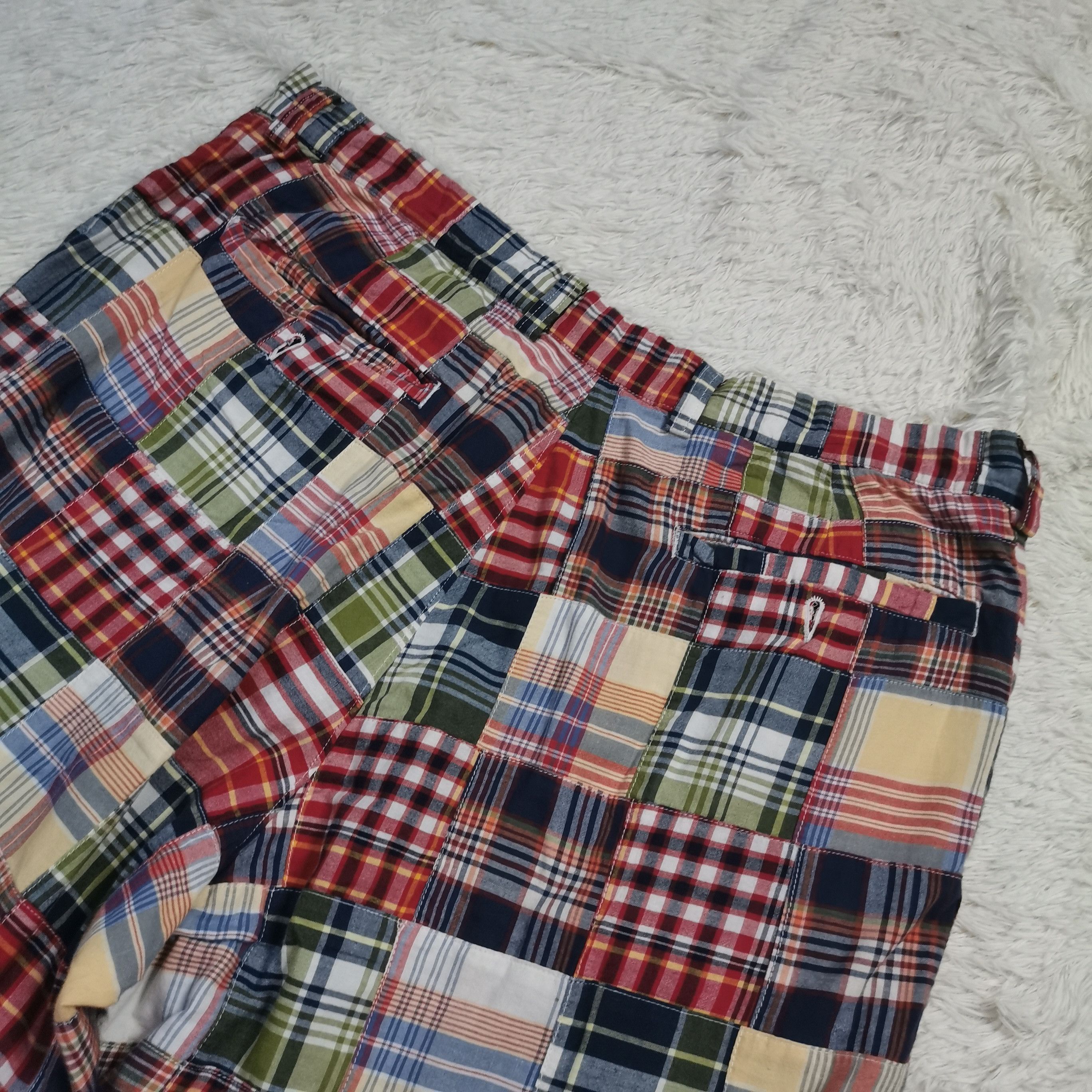 J.Crew 90s Indian Plaid Baggy Patchwork Pants Multicolor Rare Size US 36 / EU 52 - 4 Thumbnail