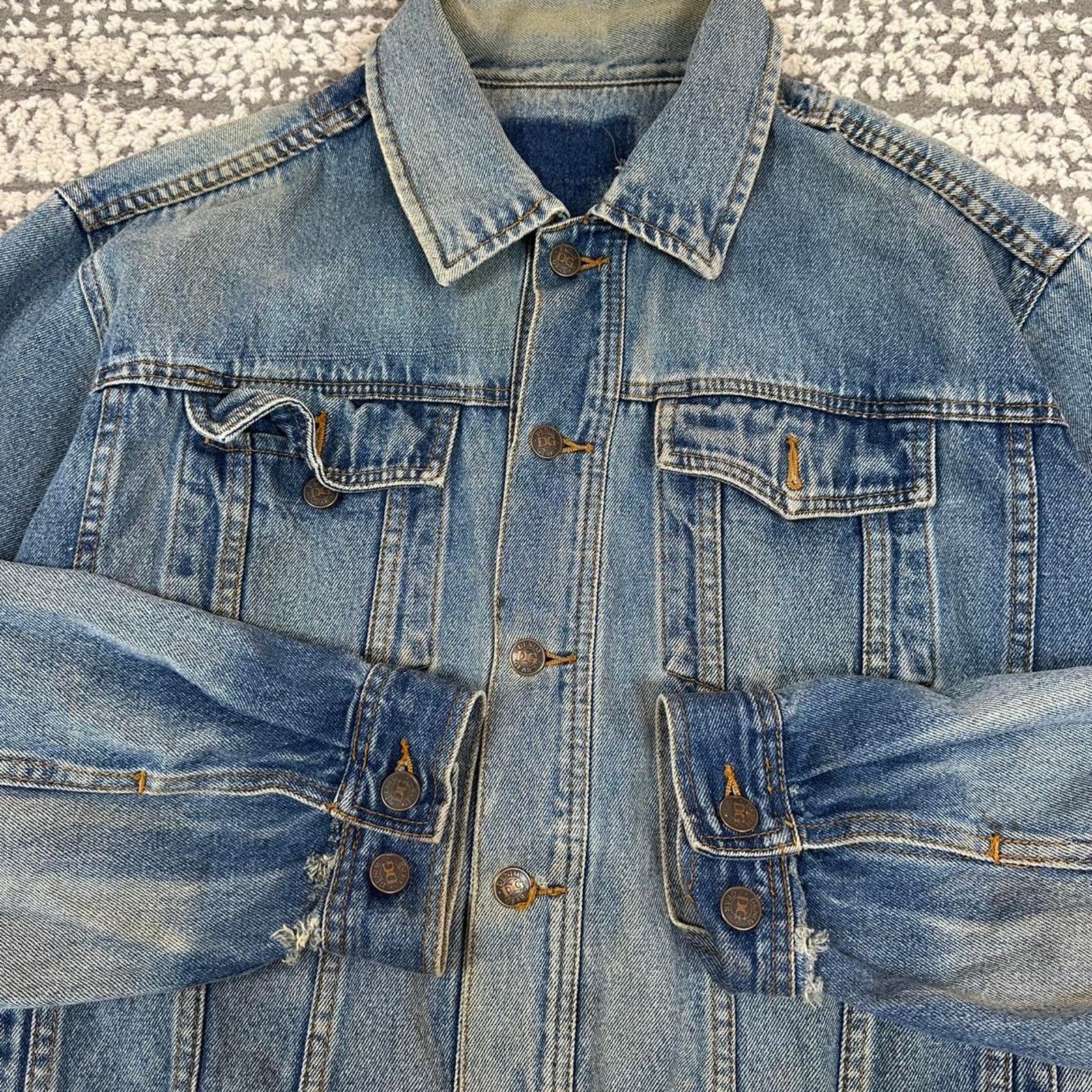 Vintage Vintage Distressed Denim Trucker Jacket Size US XL / EU 56 / 4 - 3 Thumbnail