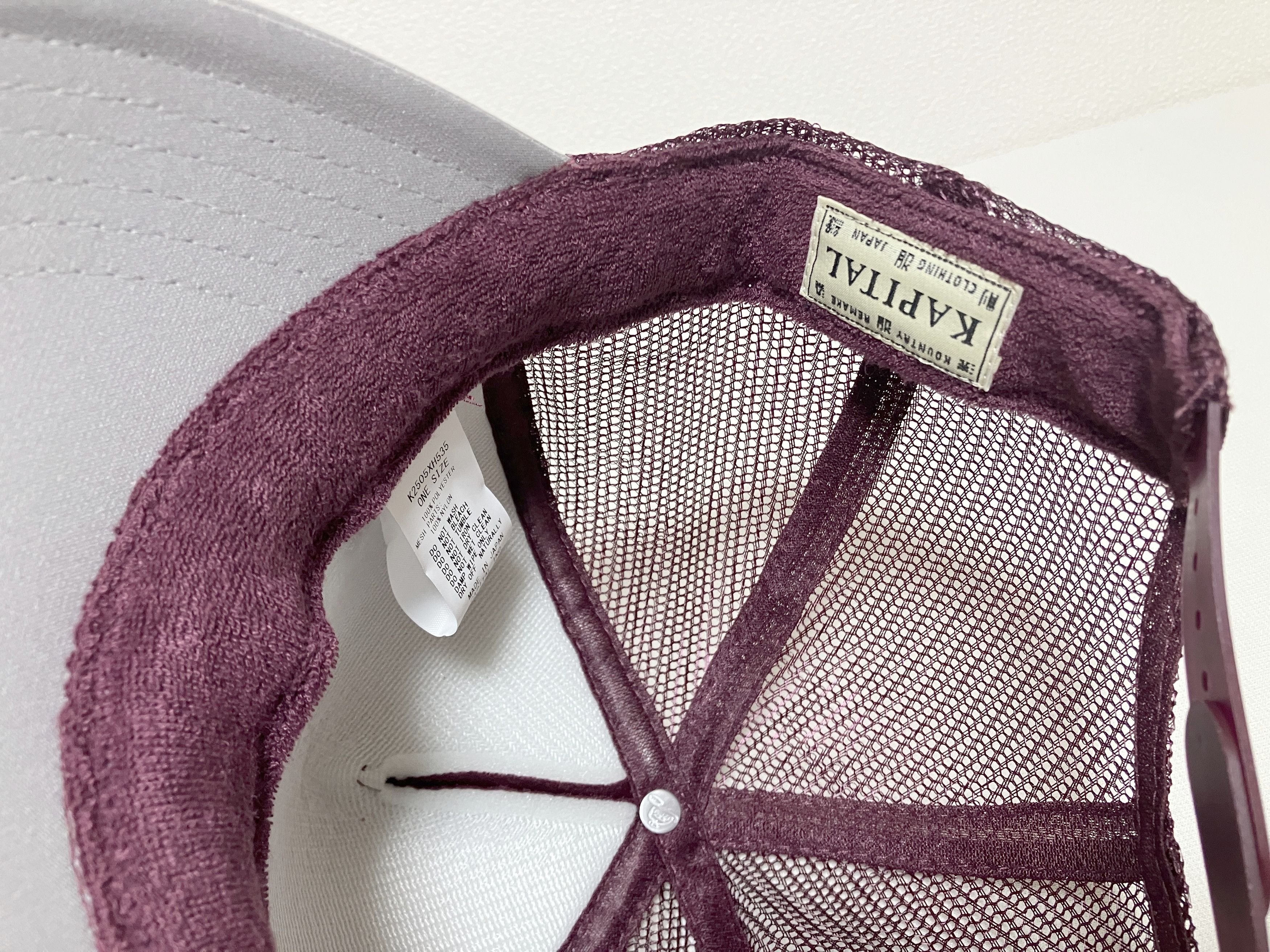 Kapital kapital life kapriccio truck cap hat trucker wine gray Size ONE SIZE - 4 Thumbnail