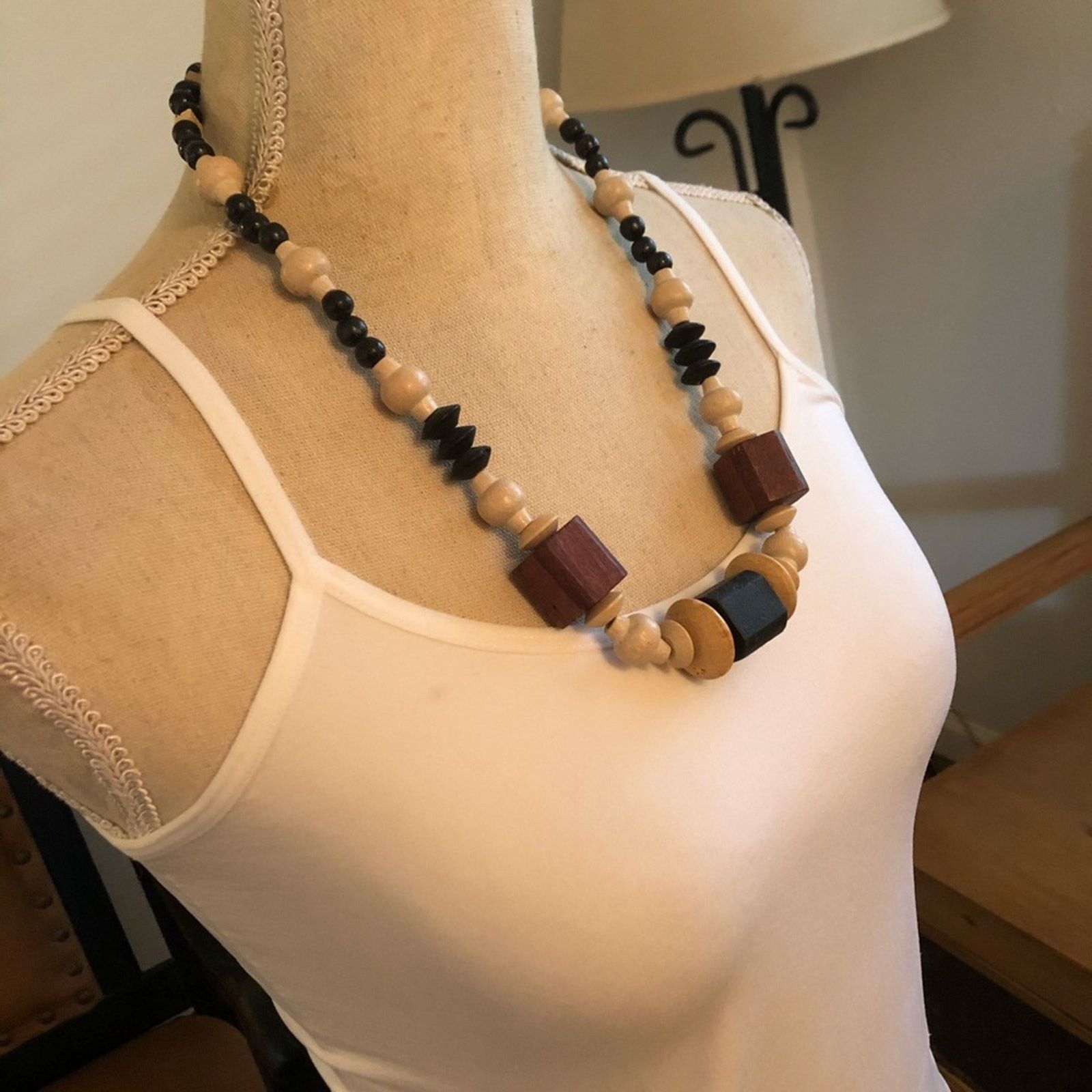Vintage Vintage 70s boho wooden chunky beaded necklace Size ONE SIZE - 6 Thumbnail