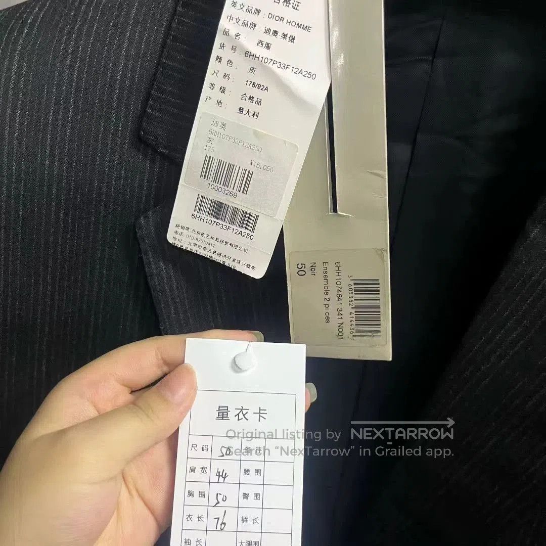 Dior Dior Black Pinstripe Formal Blazer. Size US M / EU 48-50 / 2 - 4 Thumbnail