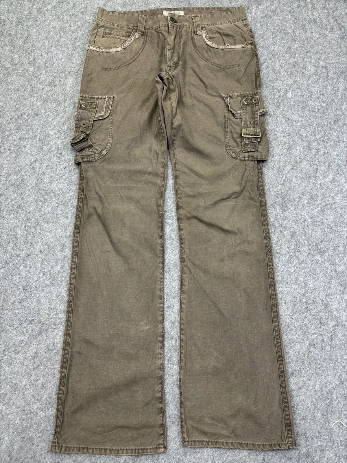 Japanese Brand 💥Flare Cargo💥Oil Cake Hybrid Cargo Pant F900 Size US 31 - 15 Thumbnail