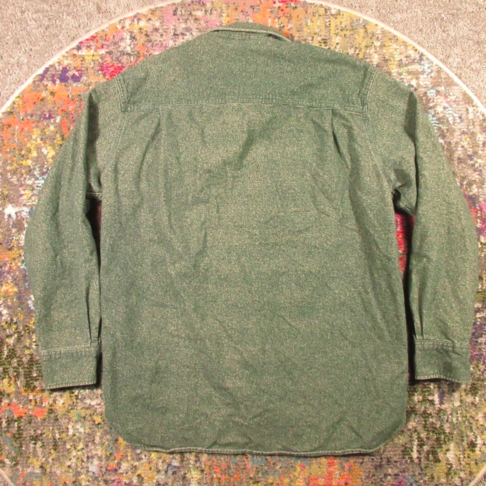 Vintage Cabela's Flannel Shirt Mens LT Green Cotton Button-Up Long Sleeve Pocket Heavyweight Workwear Casual Size US L / EU 52-54 / 3 - 2 Thumbnail