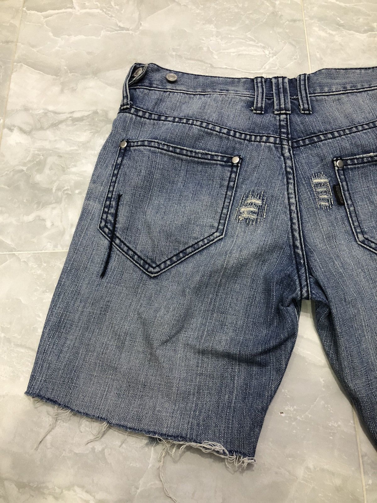 Japanese Brand Of The Neige Style Distressed Denim Shorts Size US 32 / EU 48 - 11 Thumbnail