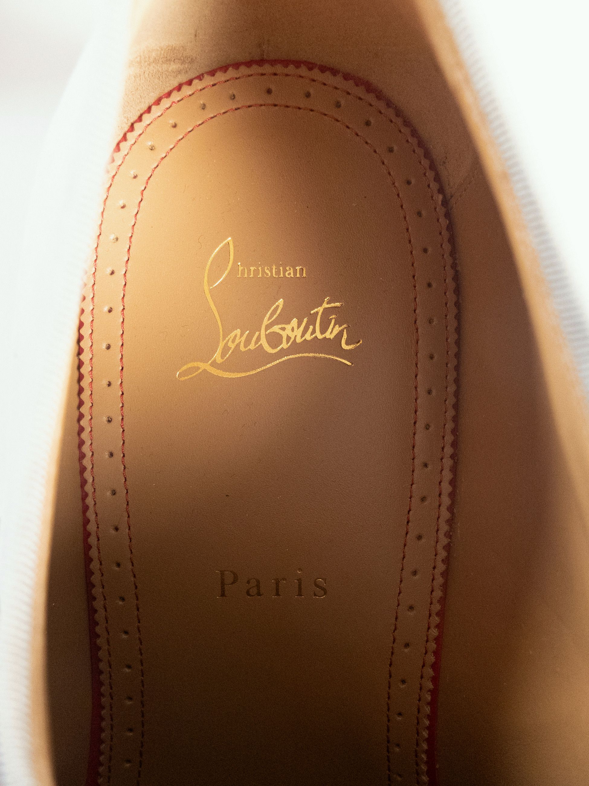 Christian Louboutin CHRISTIAN LOUBOUTIN Greggo beige lace-up Oxford dress shoes Size US 12 / EU 45 - 6 Thumbnail