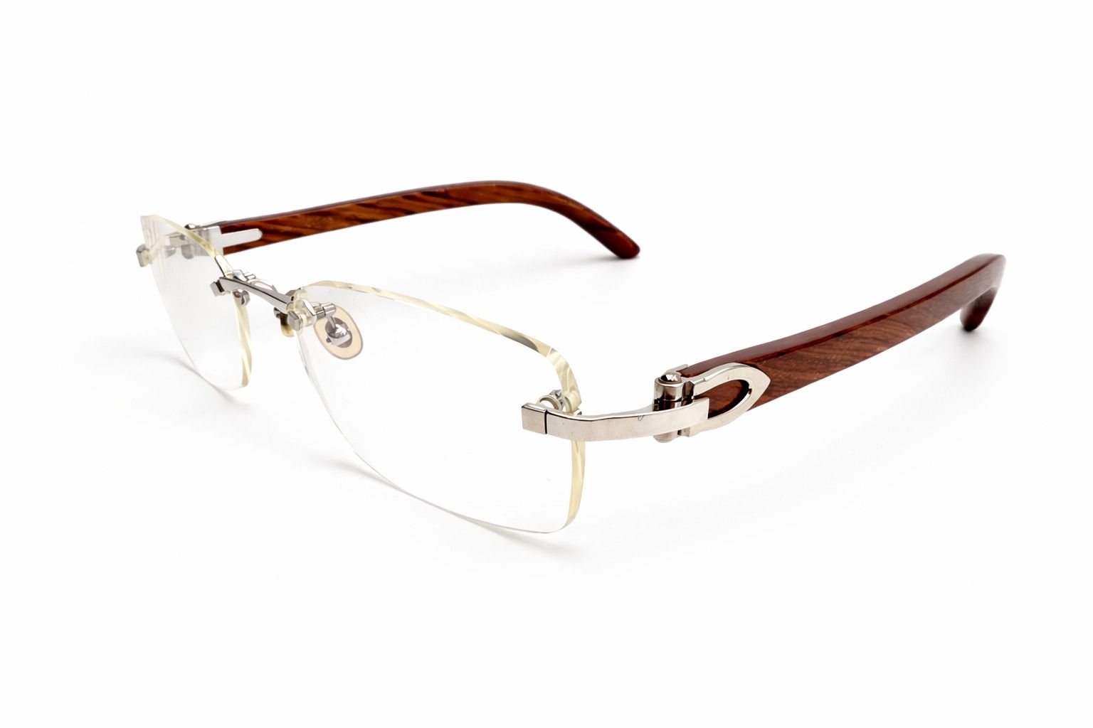 Cartier Luxury Vintage Cartier Bubinga Wood Eyewear – Authentic Size ONE SIZE - 8 Thumbnail