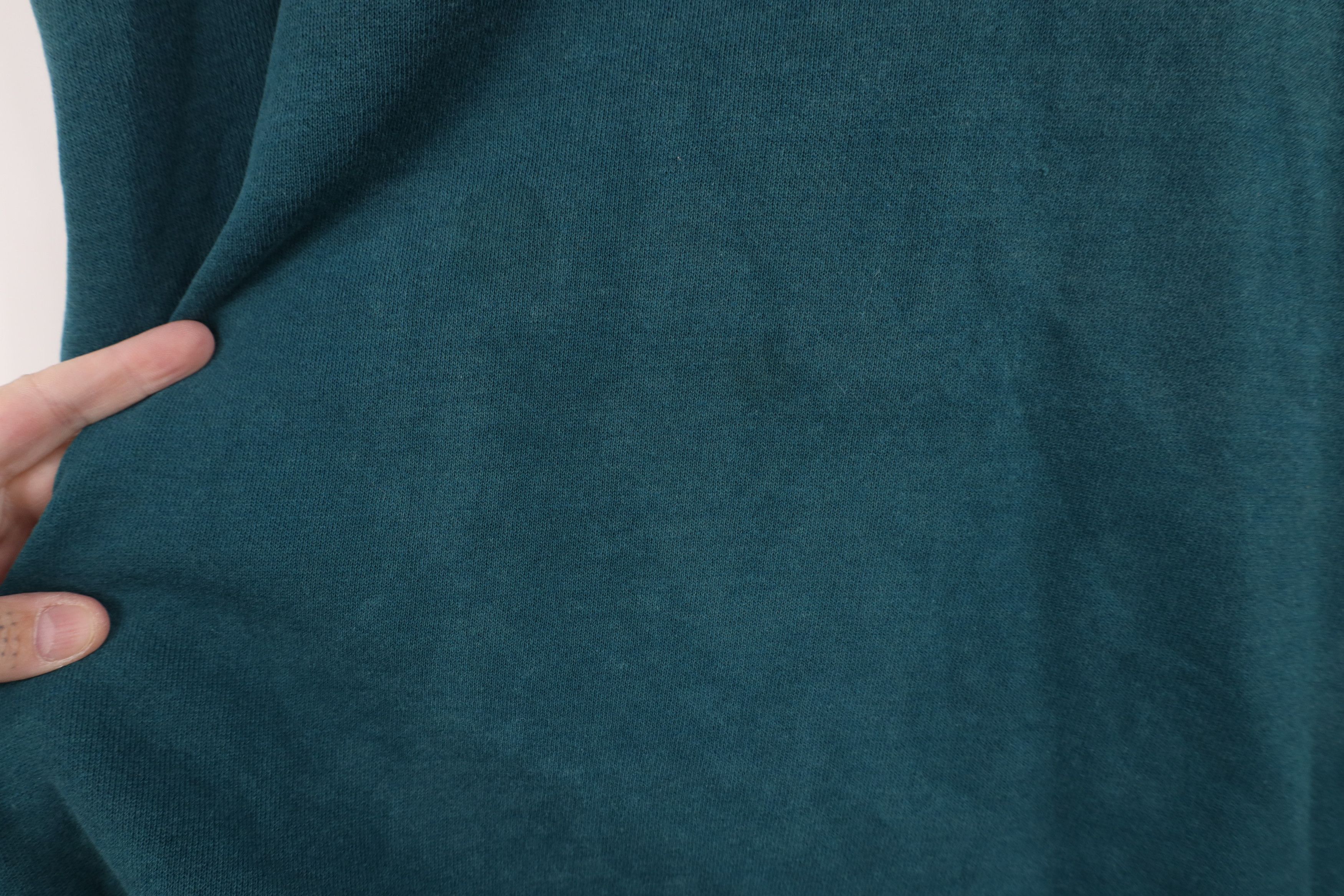 Vintage Vintage 90s Streetwear Blank Crewneck Sweatshirt Teal USA Size US XL / EU 56 / 4 - 5 Thumbnail