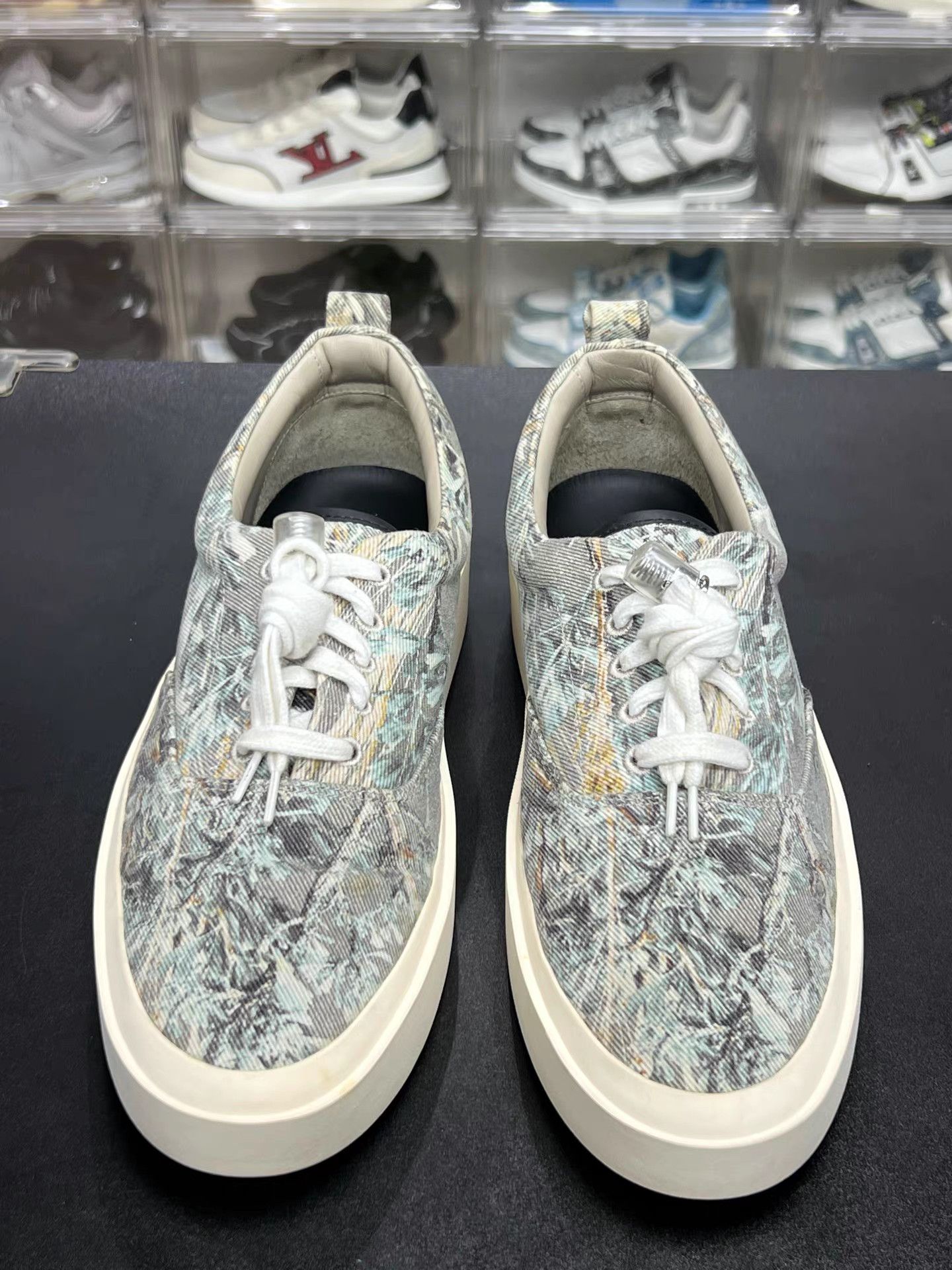 Fear of God FOG 101 Floral Off-White Canvas Low-Top Sneakers K15 Size US 10 / EU 43 - 2 Thumbnail