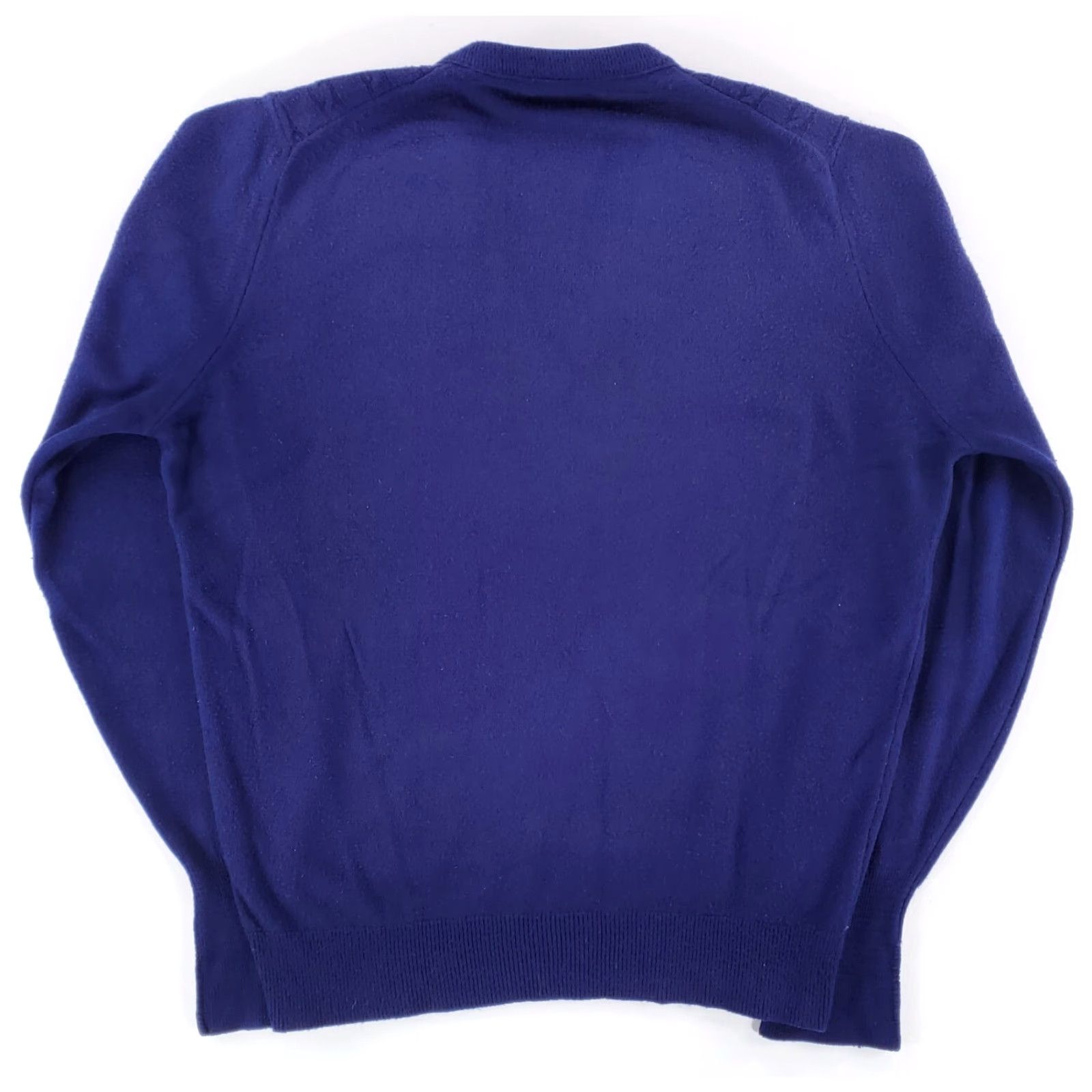 Lacoste VINTAGE Lacoste Izod VTG 80s Cable Knit V-Neck Sweater Blue Mens L Size US L / EU 52-54 / 3 - 5 Thumbnail