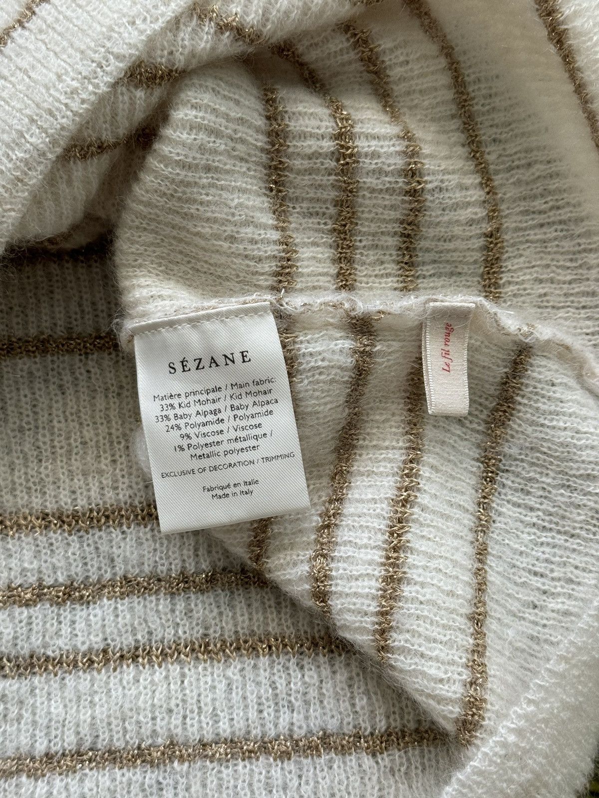 Designer × Sezane Sezane alpaca + mohair blend striped sweater Size S / US 4 / IT 40 - 5 Thumbnail