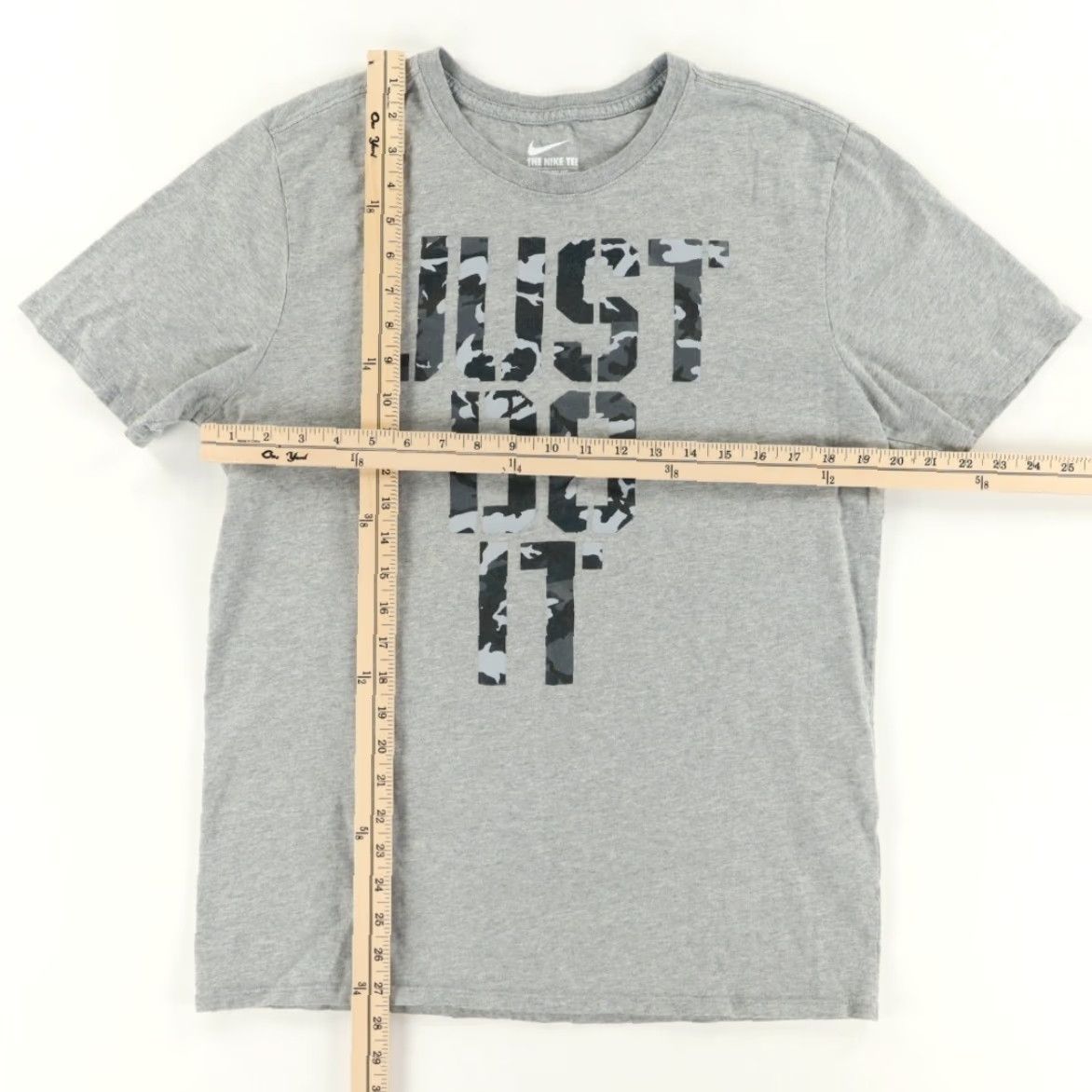 Nike Nike Shirt Gray Men's L Just Do it Camo Fill Solid T-Shirt, Slim Size US L / EU 52-54 / 3 - 3 Thumbnail