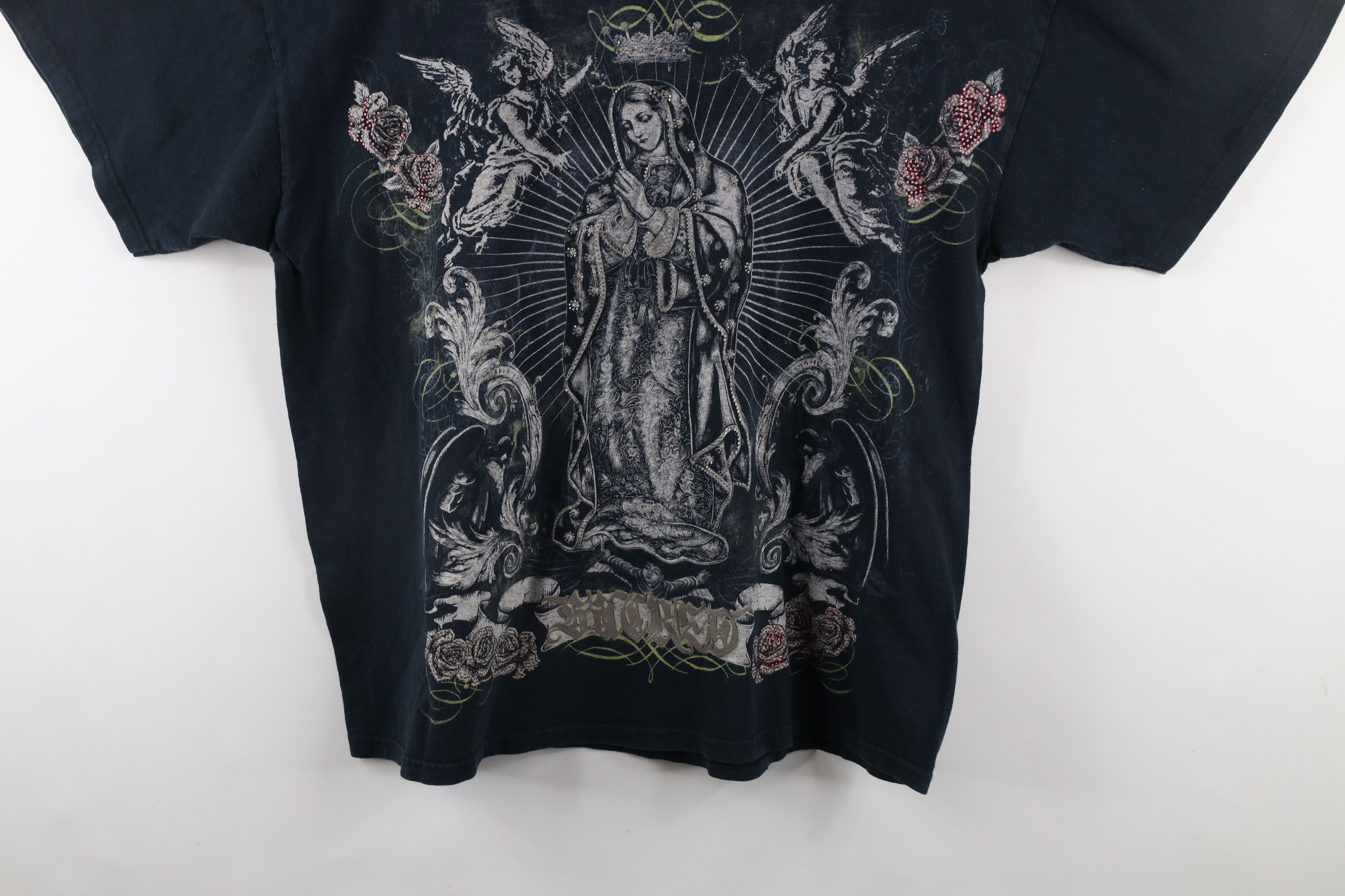 Vintage Vintage Streetwear Mary Angels Rose Flower UFC MMA T-Shirt Size US XL / EU 56 / 4 - 9 Thumbnail