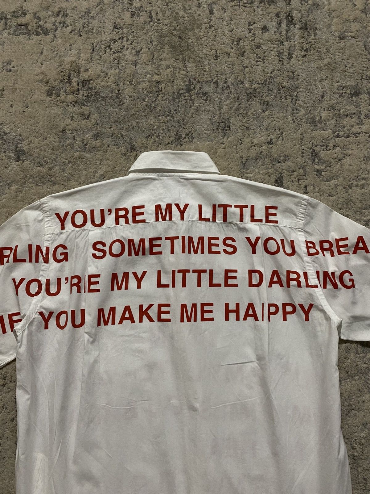Comme des Garcons × Junya Watanabe SS02 Poem Shirt "My Little Darling" White and Red Size US M / EU 48-50 / 2 - 8 Thumbnail