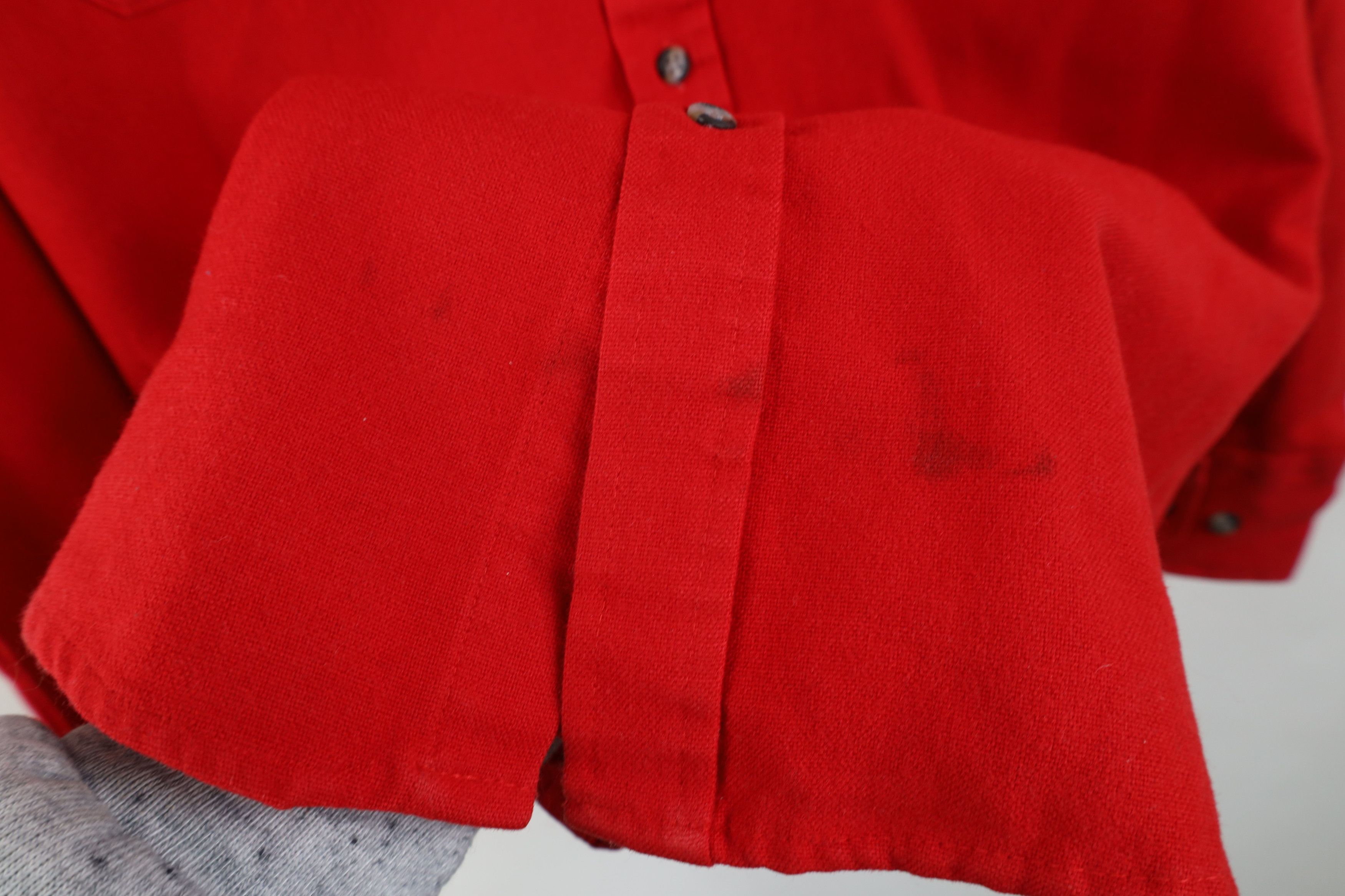 Vintage Vintage 90s Streetwear Pocket Knit Collared Button Shirt Red Size US M / EU 48-50 / 2 - 8 Thumbnail
