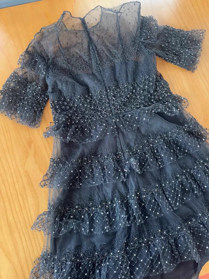 Valentino Valentino Black mesh dress skirt Size S / US 4 / IT 40 - 7 Thumbnail