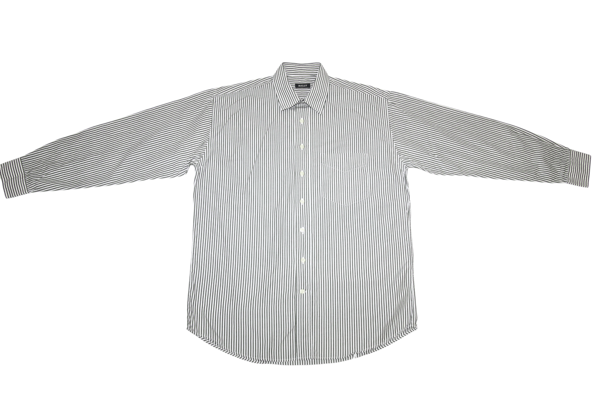 Bally Bally Asoni/SA fabric Regular Fit Striped Poplin Dress Shirt Size US L / EU 52-54 / 3 - 5 Thumbnail