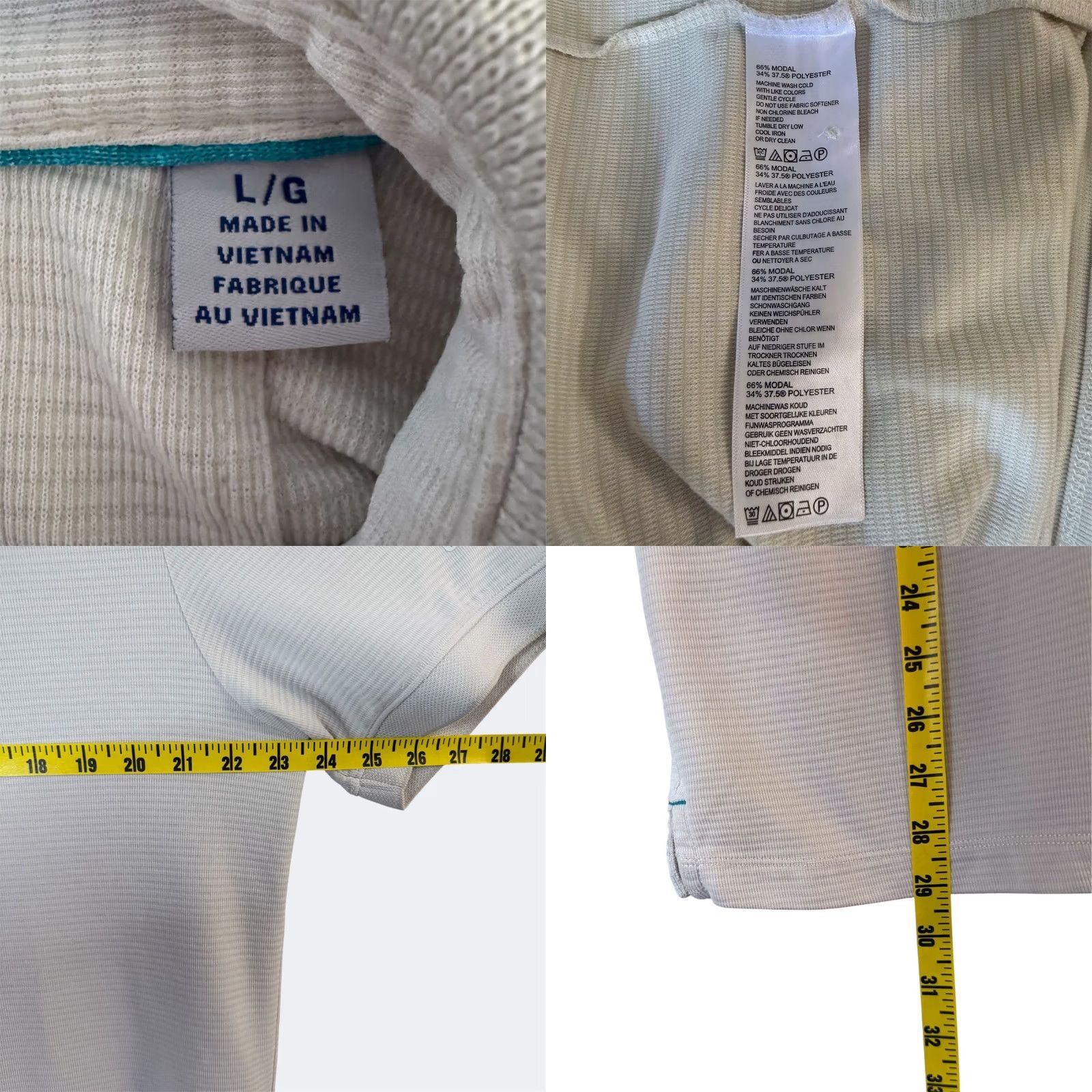 Tommy Bahama Tommy Bahama IslandZone Polo Shirt Cream Men's Large Golf Activewear UV 30 Sun Protection Short Sleeve Size US L / EU 52-54 / 3 - 8 Thumbnail