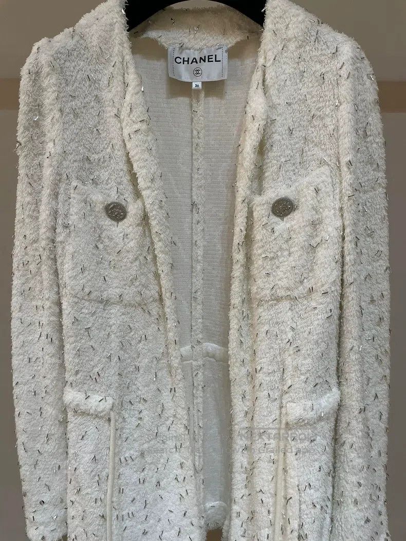 Chanel Chanel Spring and summer show beaded heavy industry white Size XS / US 0-2 / IT 36-38 - 2 Thumbnail