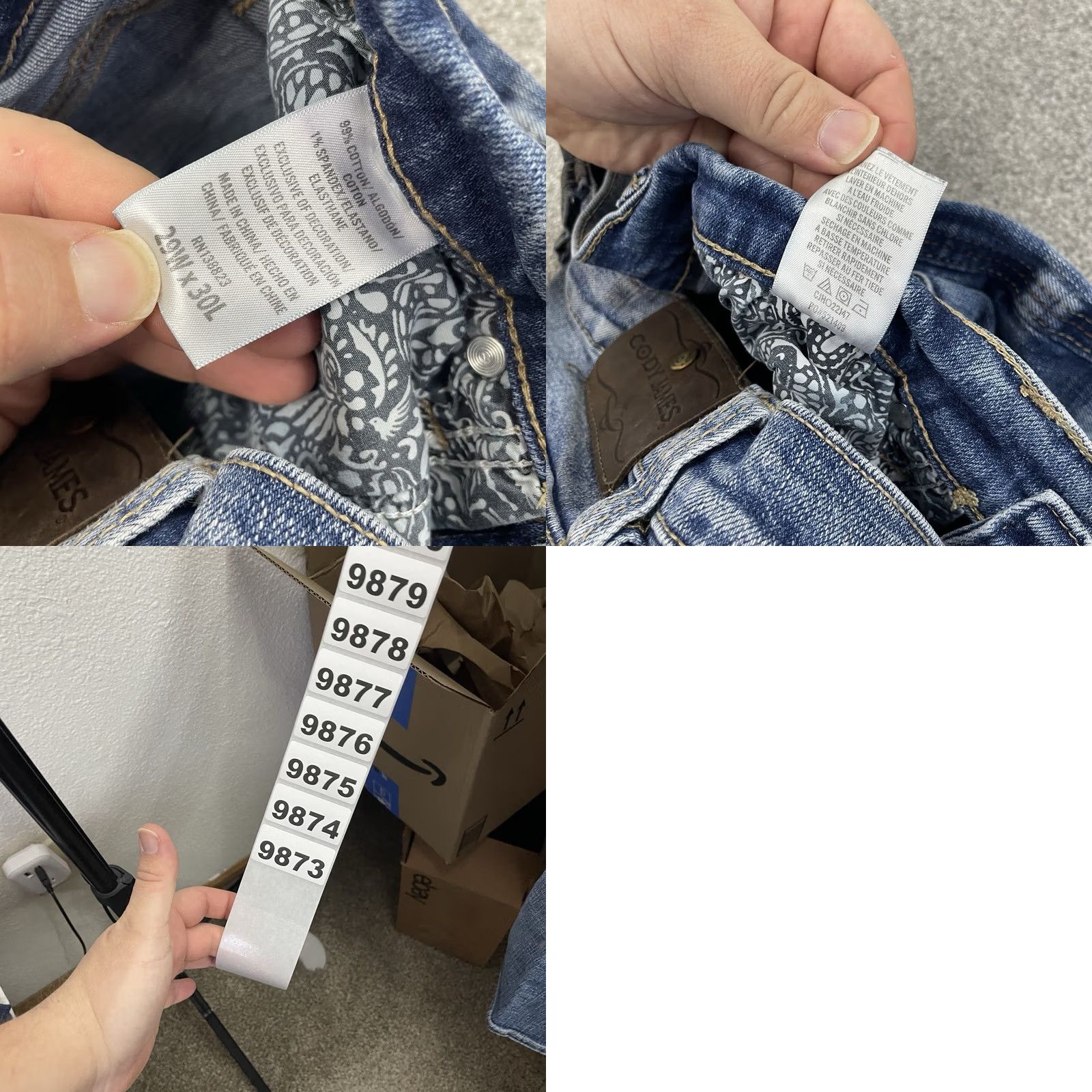 モア Cody James Jeans Mens 29x30 Blue Bootcut Denim Cowboy Slim Work