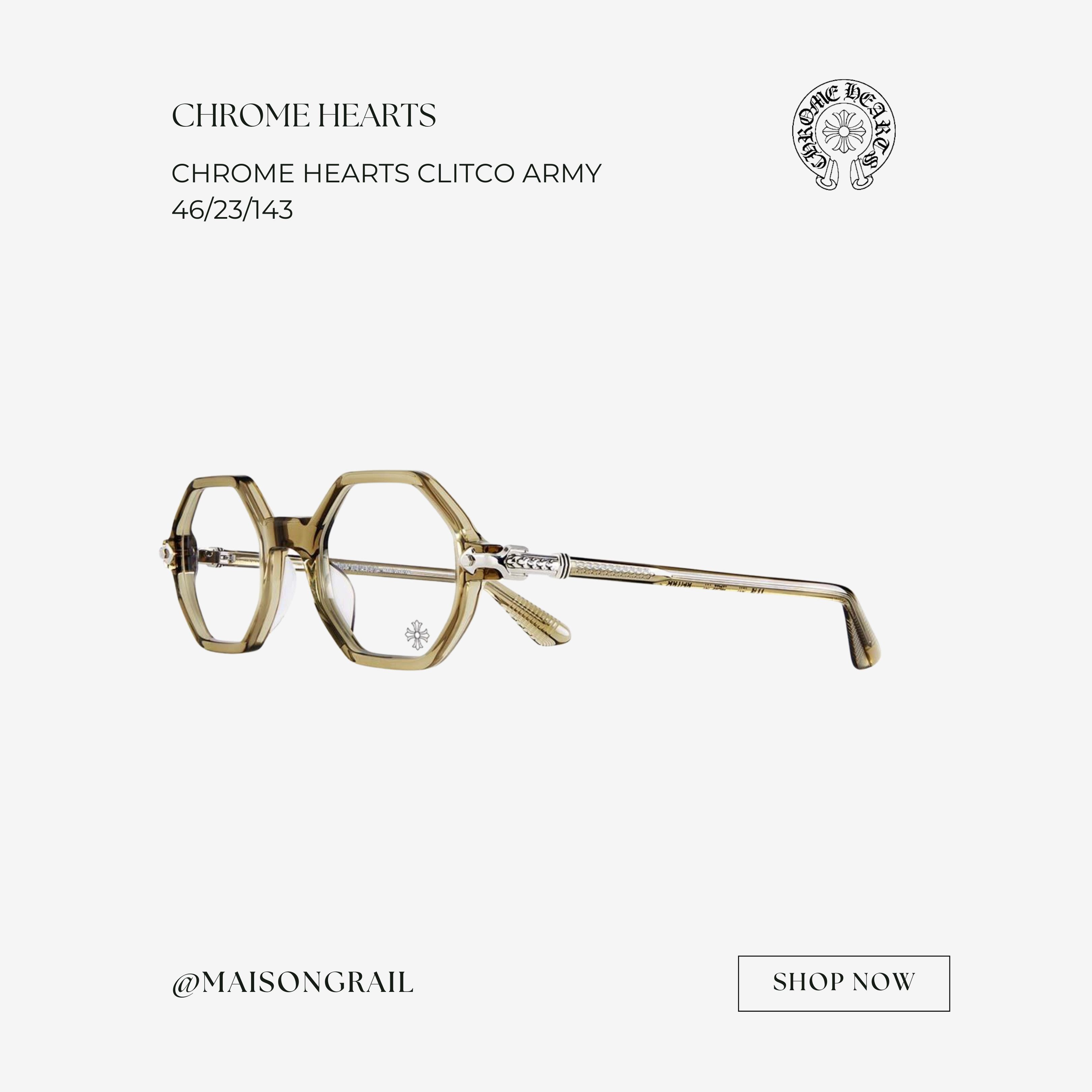 Chrome Hearts CHROME HEARTS CLITCO ARMY EYEGLASSES Size ONE SIZE - 1 Thumbnail