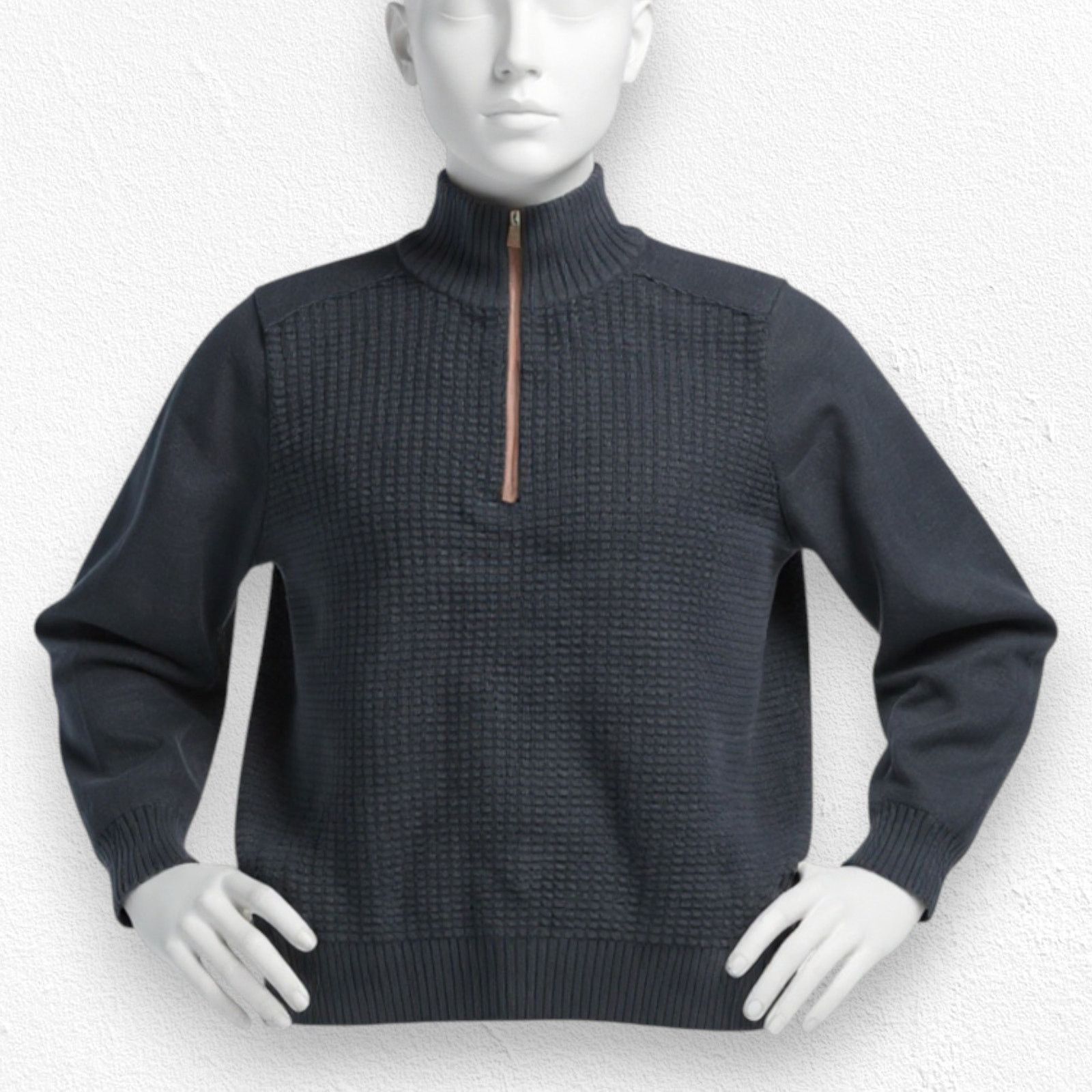 Tricots St. Raphael Tricots St Raphael Black Quarter Zip Sweater Size Small Size US S / EU 44-46 / 1 - 3 Thumbnail