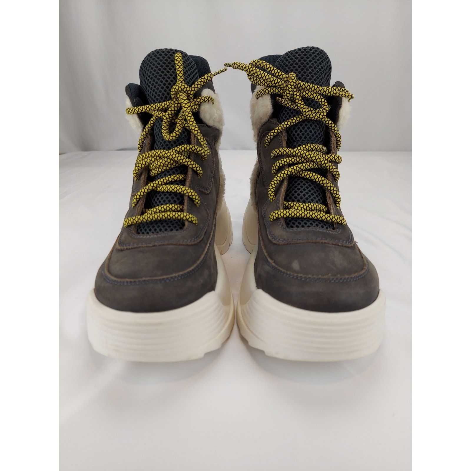 Free People Free People Luca Hikers Faux Fur Gray Wedge Suede Boot 9 NEW Size US 9 / IT 39 - 4 Thumbnail