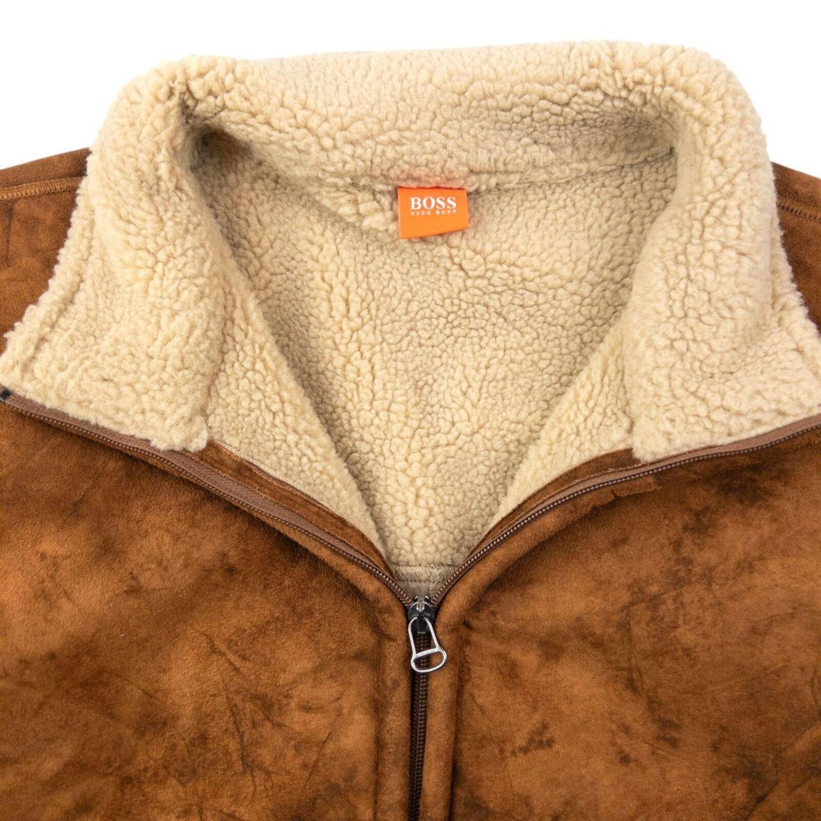 Hugo Boss Vintage 90s Hugo Boss Fleece Lined Suede Jacket Size XL Size US XL / EU 56 / 4 - 3 Thumbnail