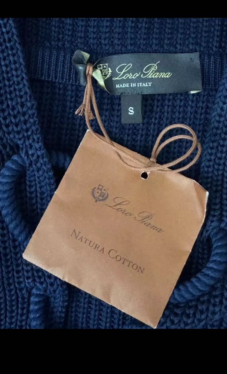 Loro Piana LORO PIANA Ms.Tibetan blue knit sweater with hood Size S / US 4 / IT 40 - 6 Thumbnail