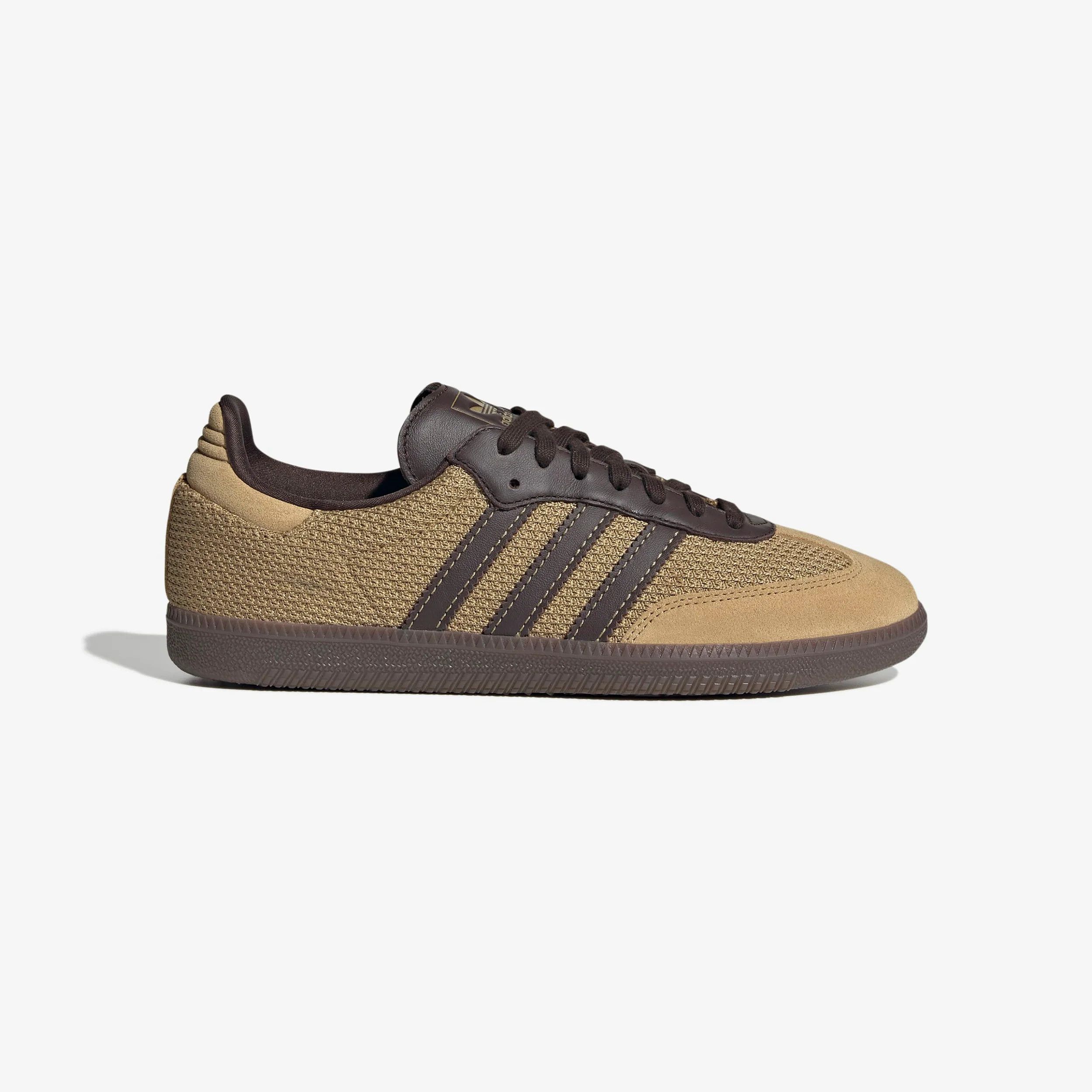 Adidas o1mle0426 Unisex Samba Low-Top Sneakers in Beige/Dark Brown Size US 12 / EU 45 - 1 Thumbnail