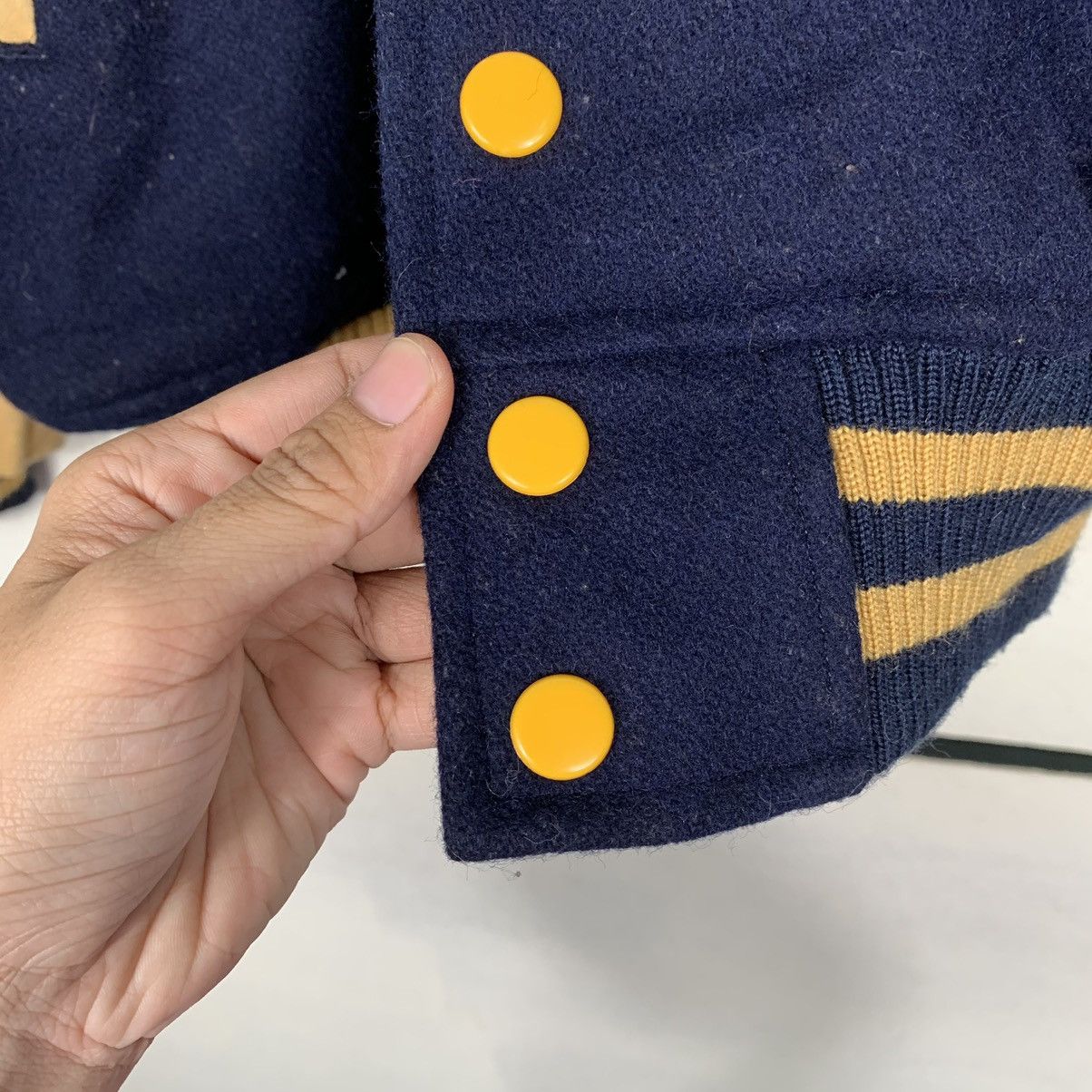 Japanese Brand Living In The Vision 67 GAP Leather Varsity Jacket Size US M / EU 48-50 / 2 - 14 Thumbnail