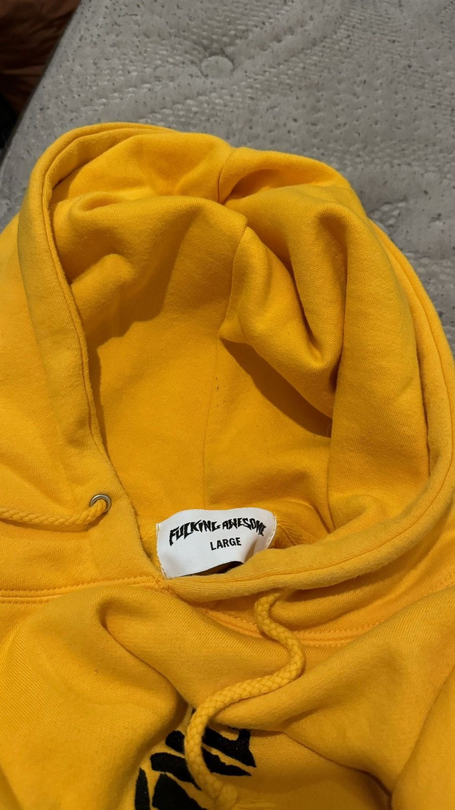 Fucking Awesome 2014 Yellow Embroided Hoodie Size US L / EU 52-54 / 3 - 8 Thumbnail