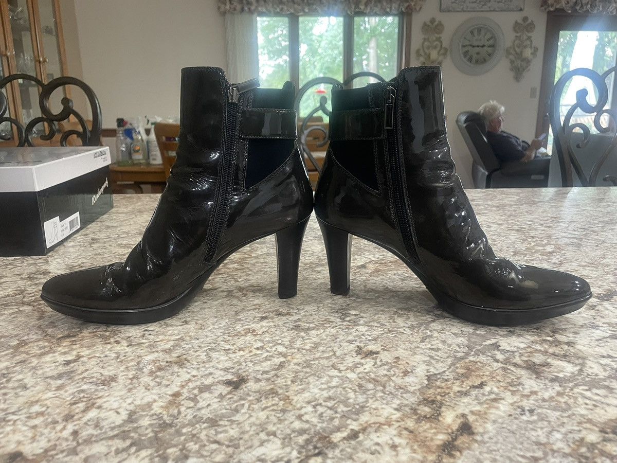Aquatalia Aquatalia Black Leather Side Zip Royal Waterproof High Heels Size US 9 / IT 39 - 4 Thumbnail
