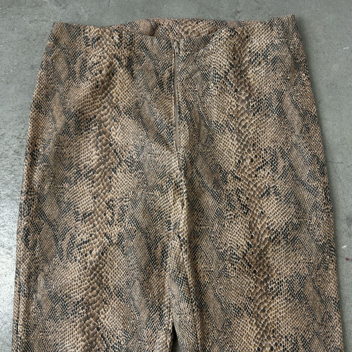 Hysteric Glamour × If Six Was Nine × Morgan Homme 1990s Morgan De Toi - Snakeskin Flared Pants Size US 28 / EU 44 - 3 Thumbnail