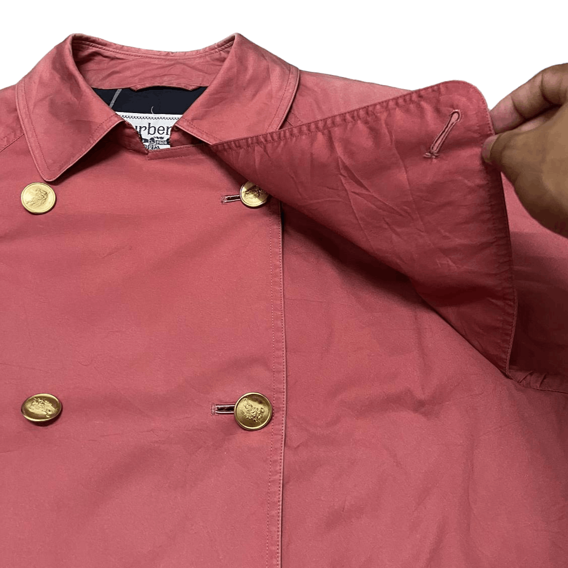 Burberry Vtg 90's Burberry Trench Coat Gold Button Double Breasted Size US M / EU 48-50 / 2 - 5 Thumbnail