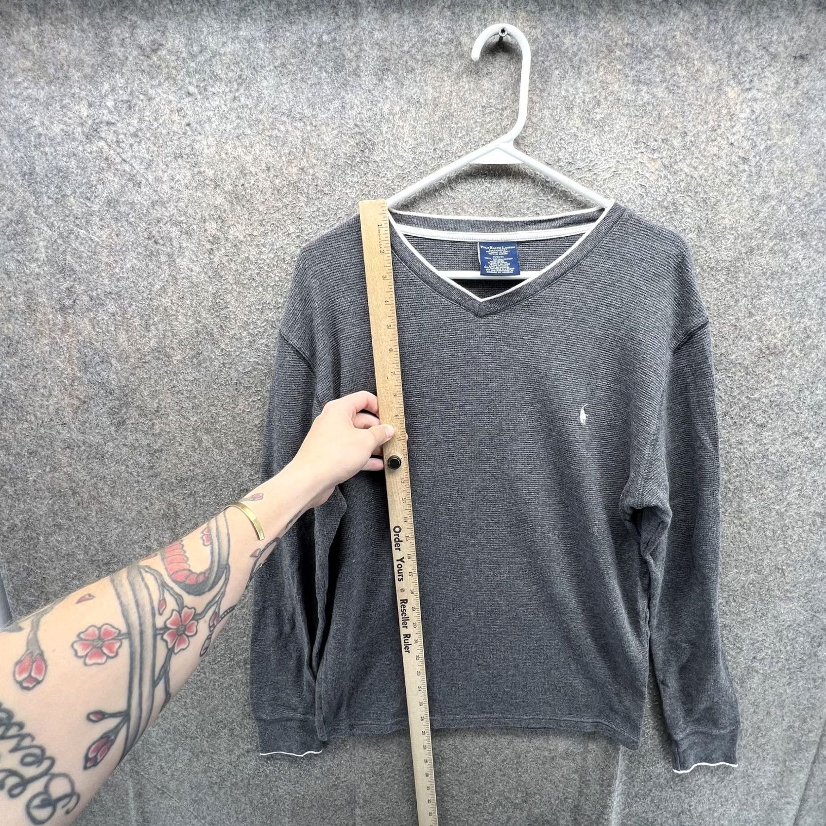 Polo Ralph Lauren Polo Ralph Lauren Pajama Top Mens M Gray Waffle Knit Sleepwear Lounge Pajama Top Embroidered Logo Mens Clothing Size US M / EU 48-50 / 2 - 5 Thumbnail