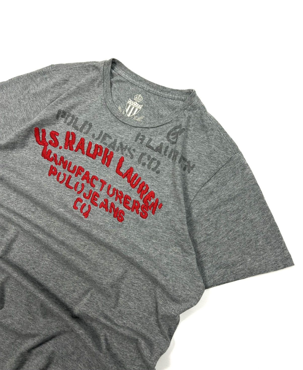 Polo Ralph Lauren Vintage Polo Ralph Lauren Jeans Co Tee Gray Embroidered Y2K Size US M / EU 48-50 / 2 - 5 Thumbnail