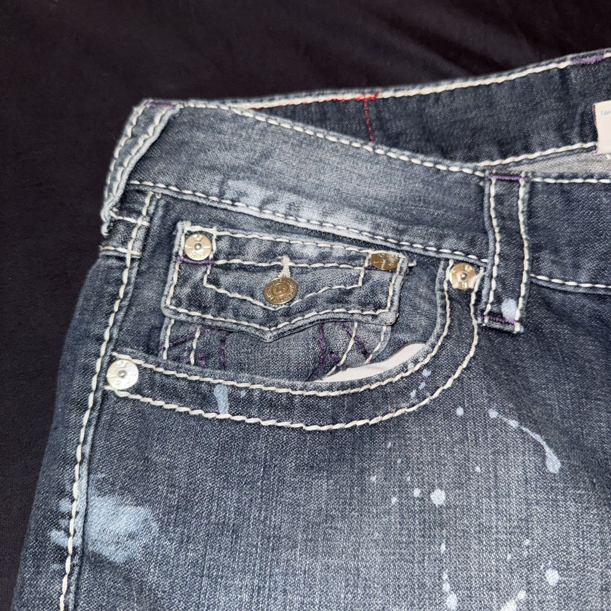 True Religion True Religion Straight Big T Stitch Flap Paint Splatter Size US 34 / EU 50 - 6 Thumbnail