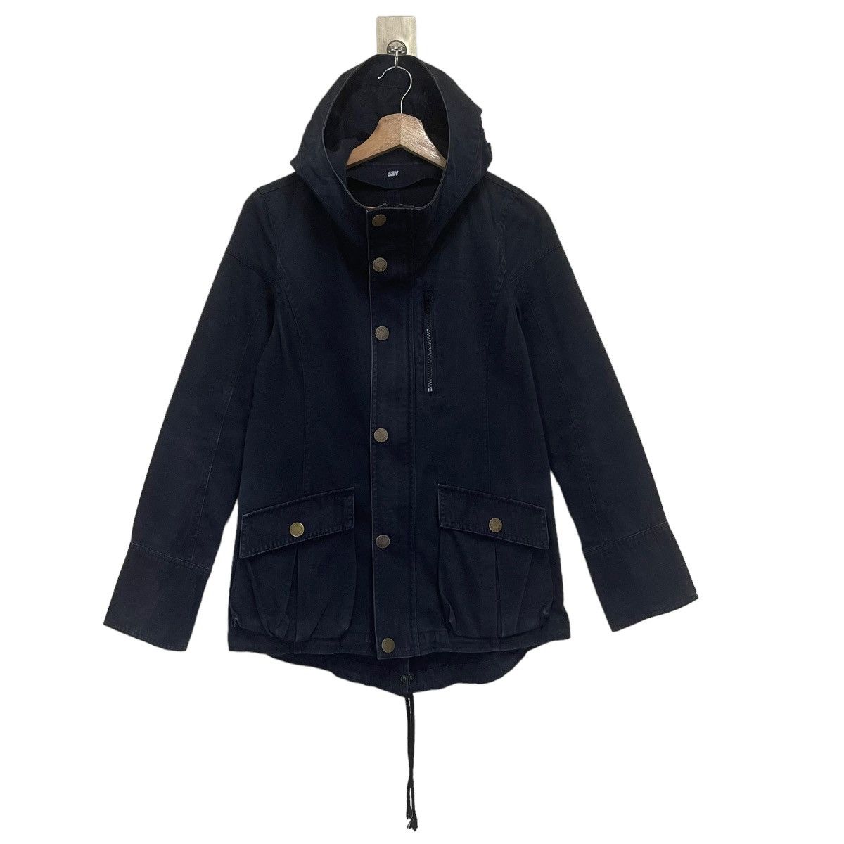 image of Hysteric Glamour x Seditionaries Sly Military Jacket Hoodie in Black, Men's (Size Small)