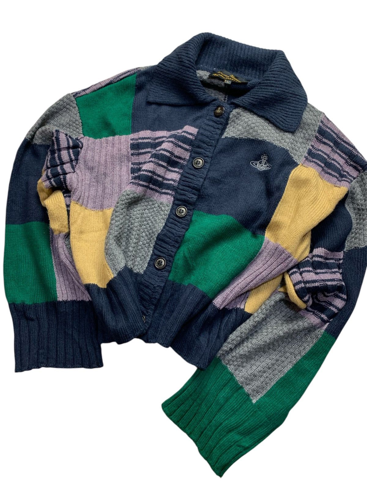 Vivienne Westwood 🐍 Vivienne Westwood Multicolor Cardigan Size L / US 10 / IT 46 - 2 Thumbnail
