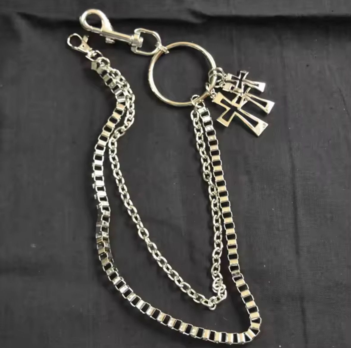Other Hip Hop Multilayer Crucifix Cross Pants Chain Wallet Belt Size ONE SIZE - 4 Thumbnail