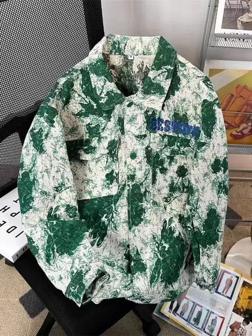 Japanese Brand Street Hip Hop Graffiti Loose Fashion Denim Jacket Size US M / EU 48-50 / 2 - 4 Thumbnail