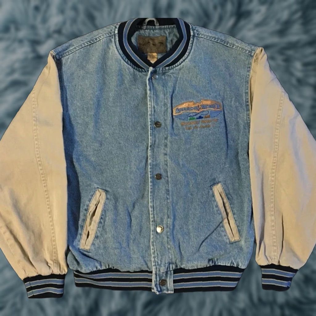 Vintage Vtg 90s Legends Of The West Faded Denim Bomber Jacket S Mens Blue Denim Trucker Grunge 80s Vintage Style Jacket Size US S / EU 44-46 / 1 - 1 Thumbnail