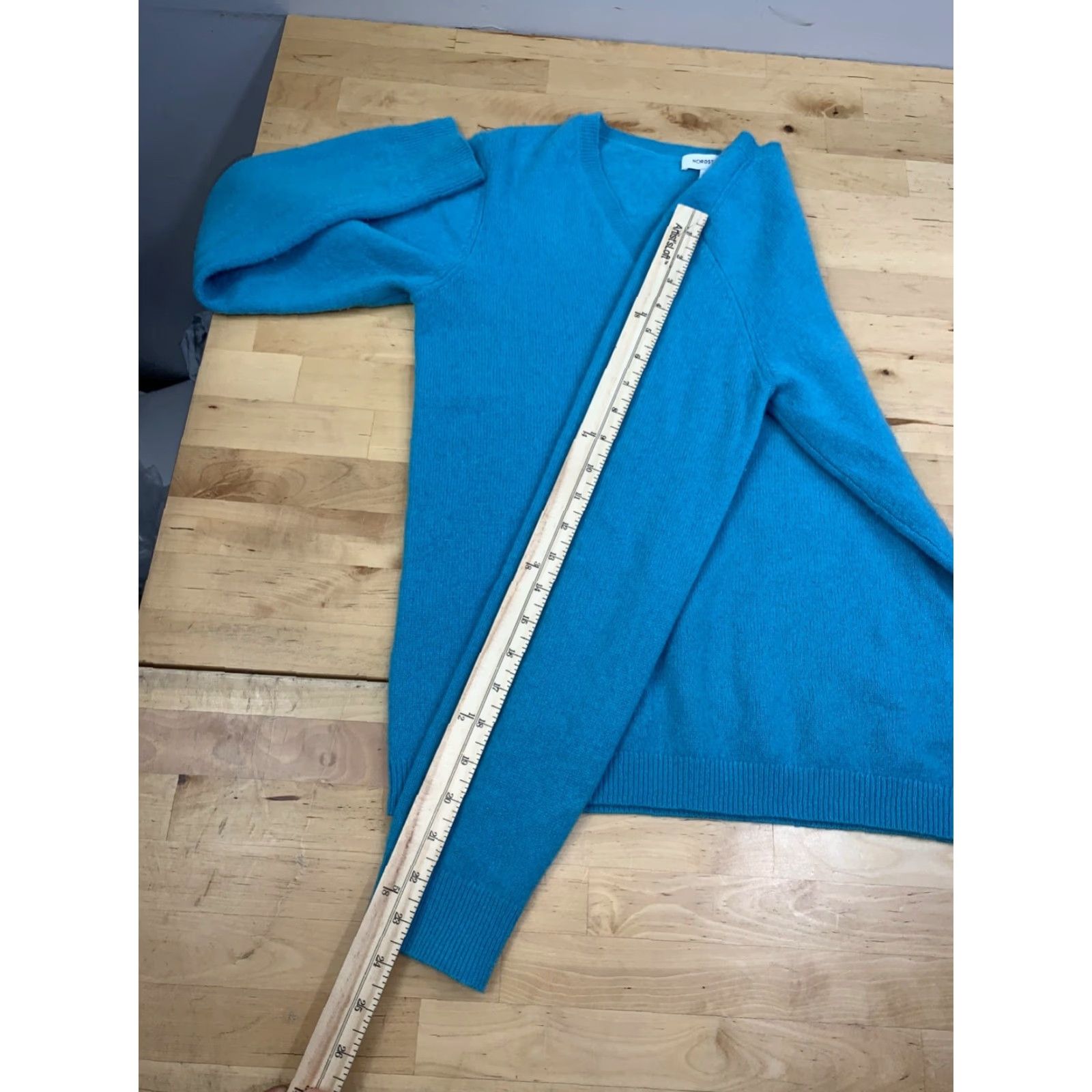 Nordstrom Nordstrom Casmere Sweater Womens Teal S Pullover V Neck 12204 Size S / US 4 / IT 40 - 5 Thumbnail